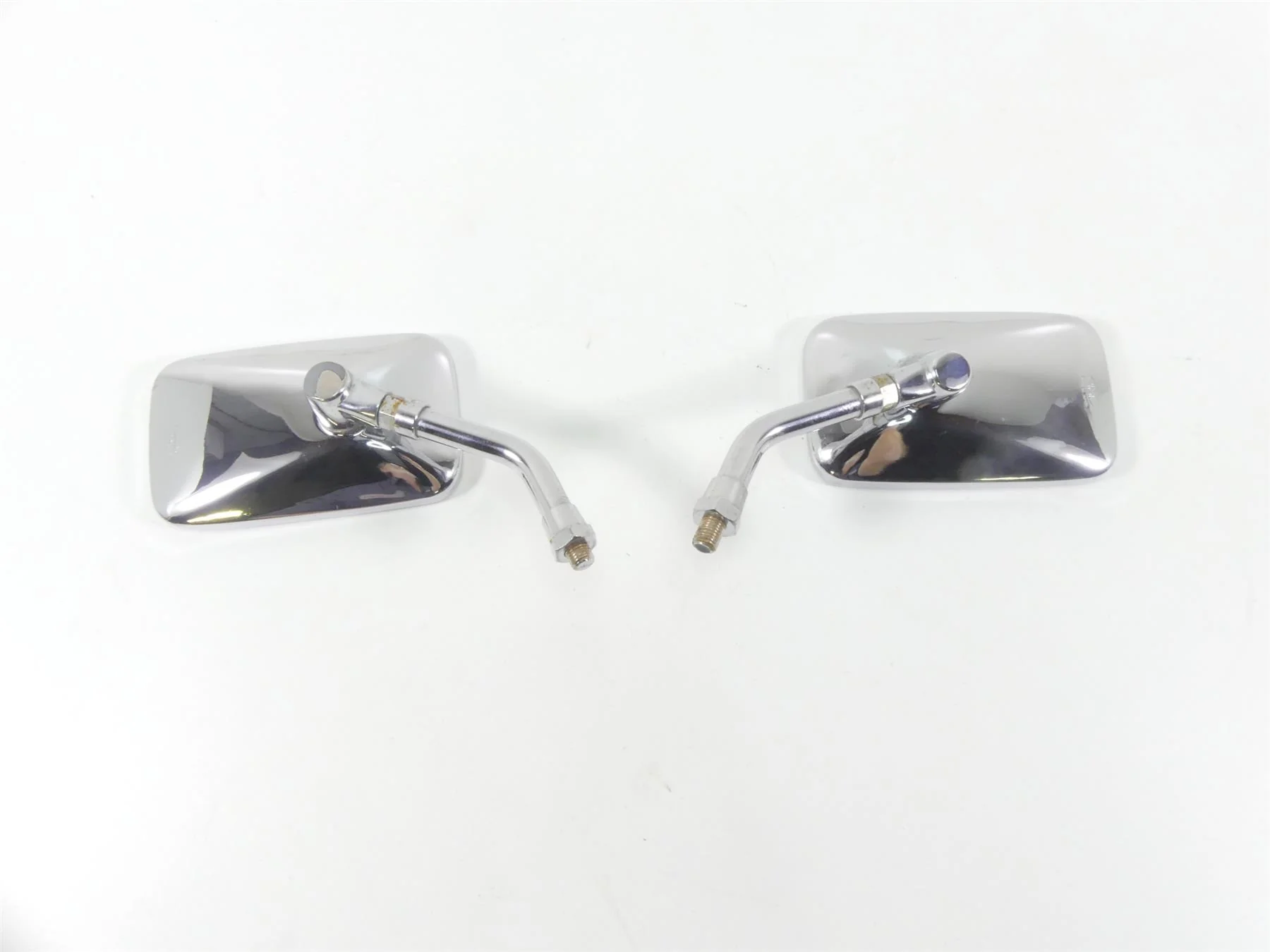 2007 Honda VTX1800 T1 Left Right Rectangle Chrome Rear View Mirror Set - Image 2