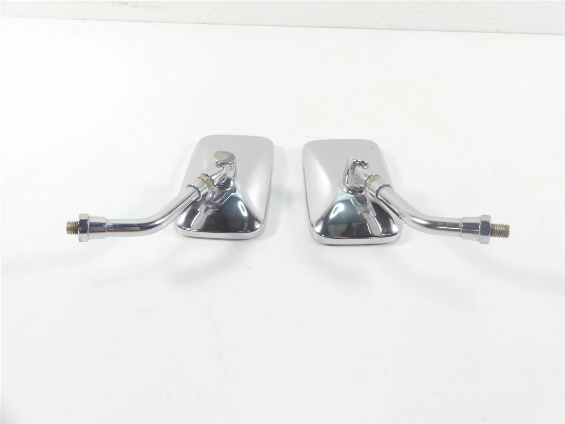 2007 Honda VTX1800 T1 Left Right Rectangle Chrome Rear View Mirror Set - Image 3