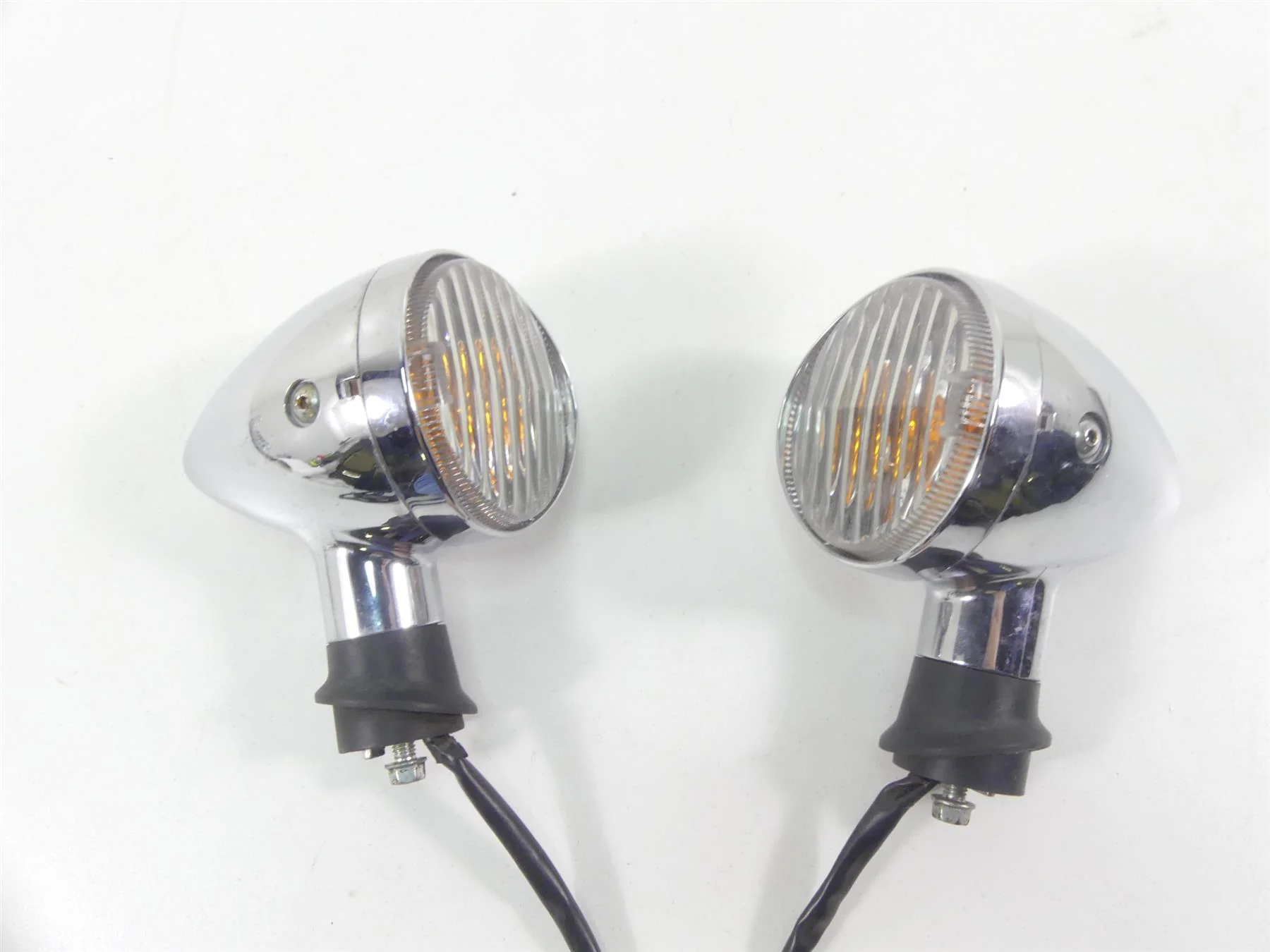 2007 Honda VTX1800 T1 Rear Chrome Blinker Turn Signal Lights Set 33400-MCV-R11 - Image 5