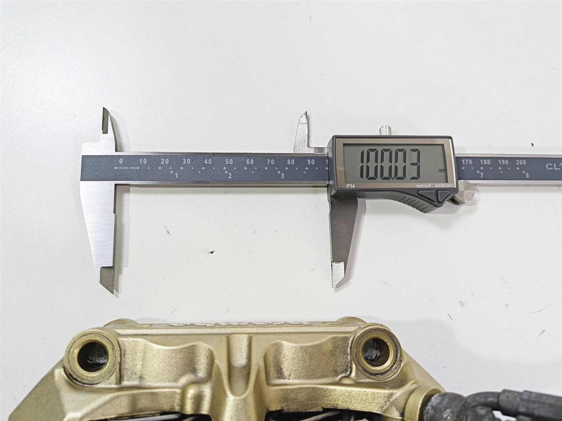 2008 Aprilia RSVR 1000 Factory Front Brembo Brake Caliper Golden 100mm AP8133590 - Image 3