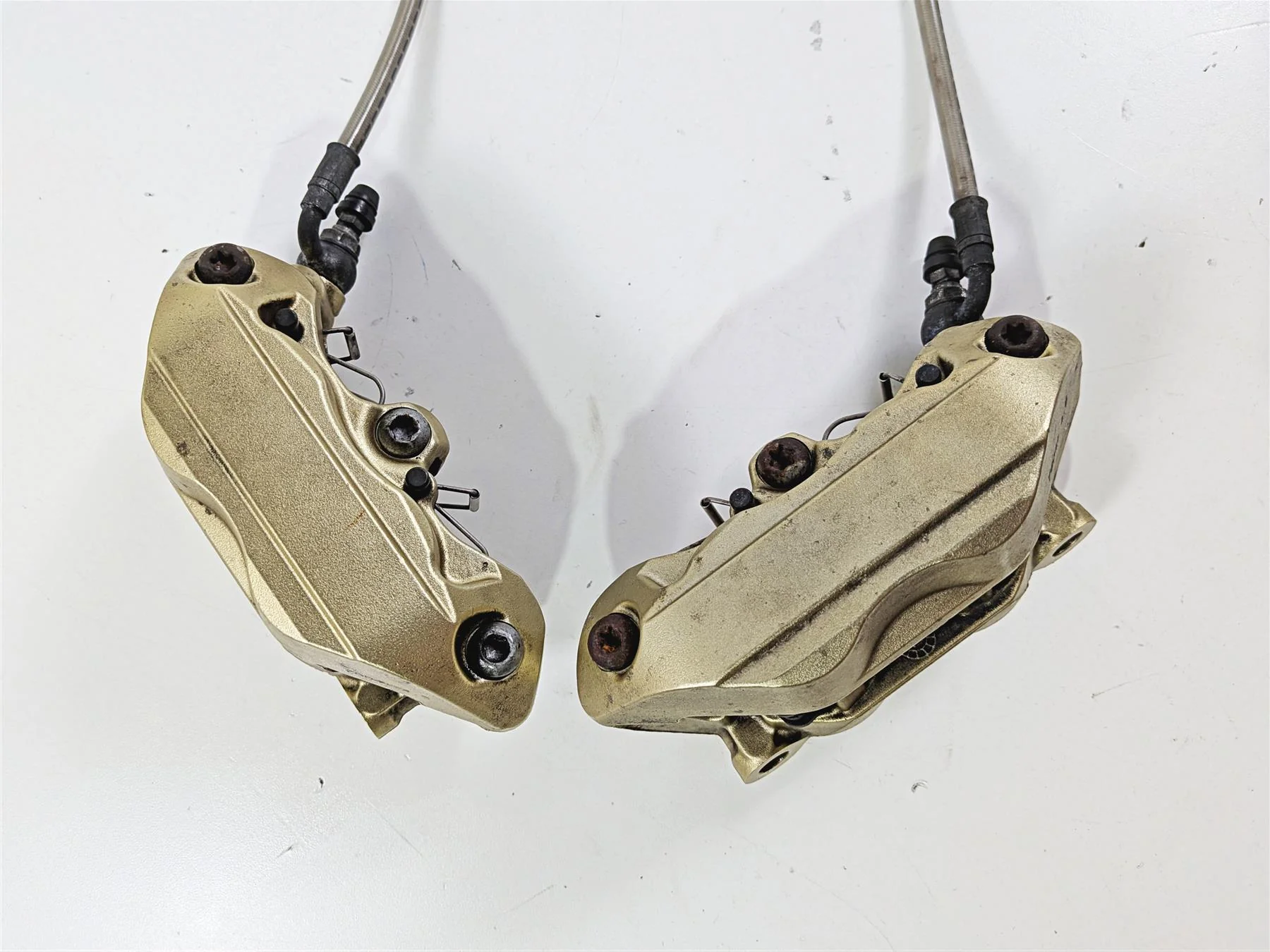 2008 Aprilia RSVR 1000 Factory Front Brembo Brake Caliper Golden 100mm AP8133590 - Image 9