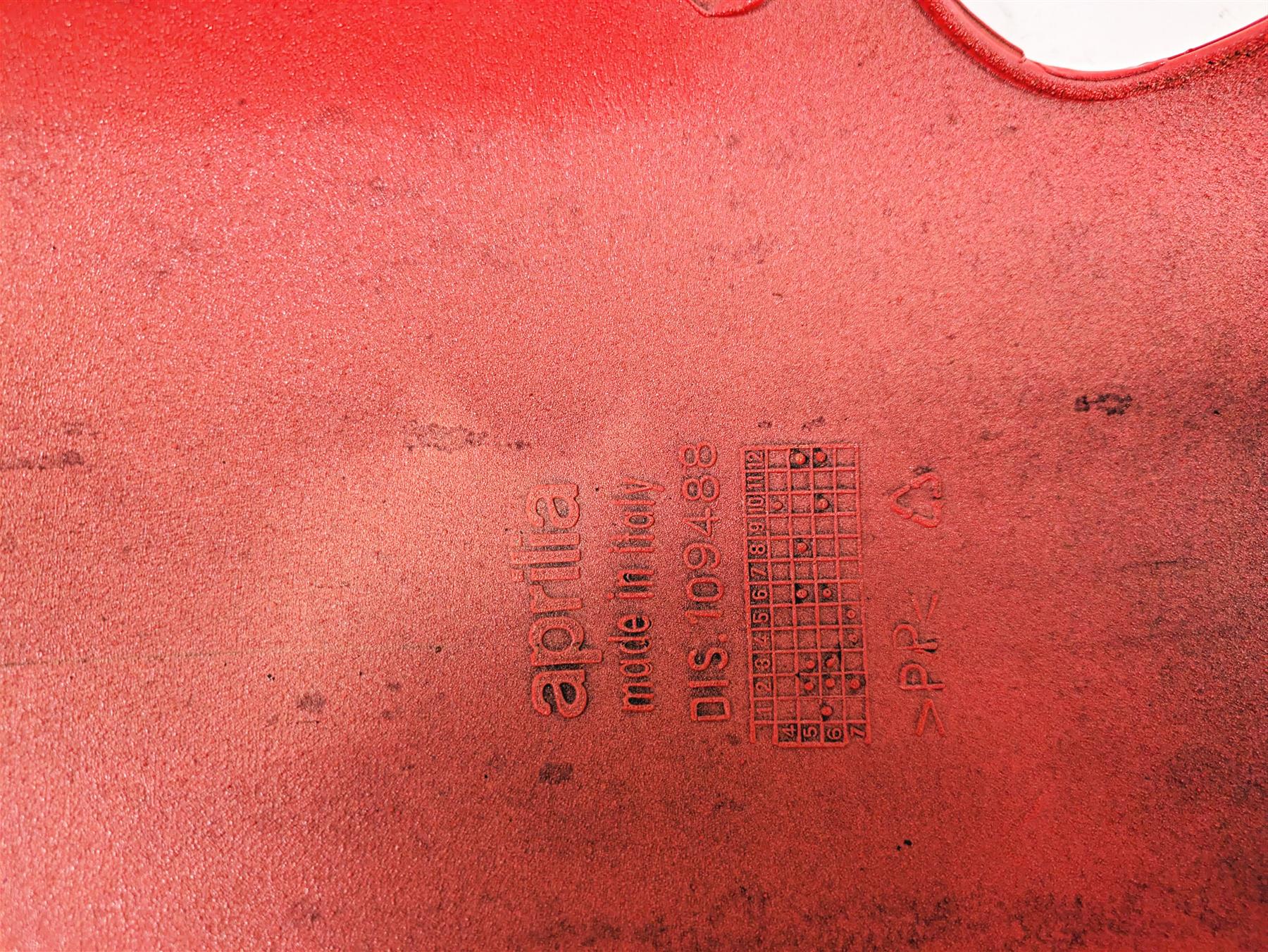 2008 Aprilia RSVR 1000 Factory Front Fender Red AP8156325 - Image 6