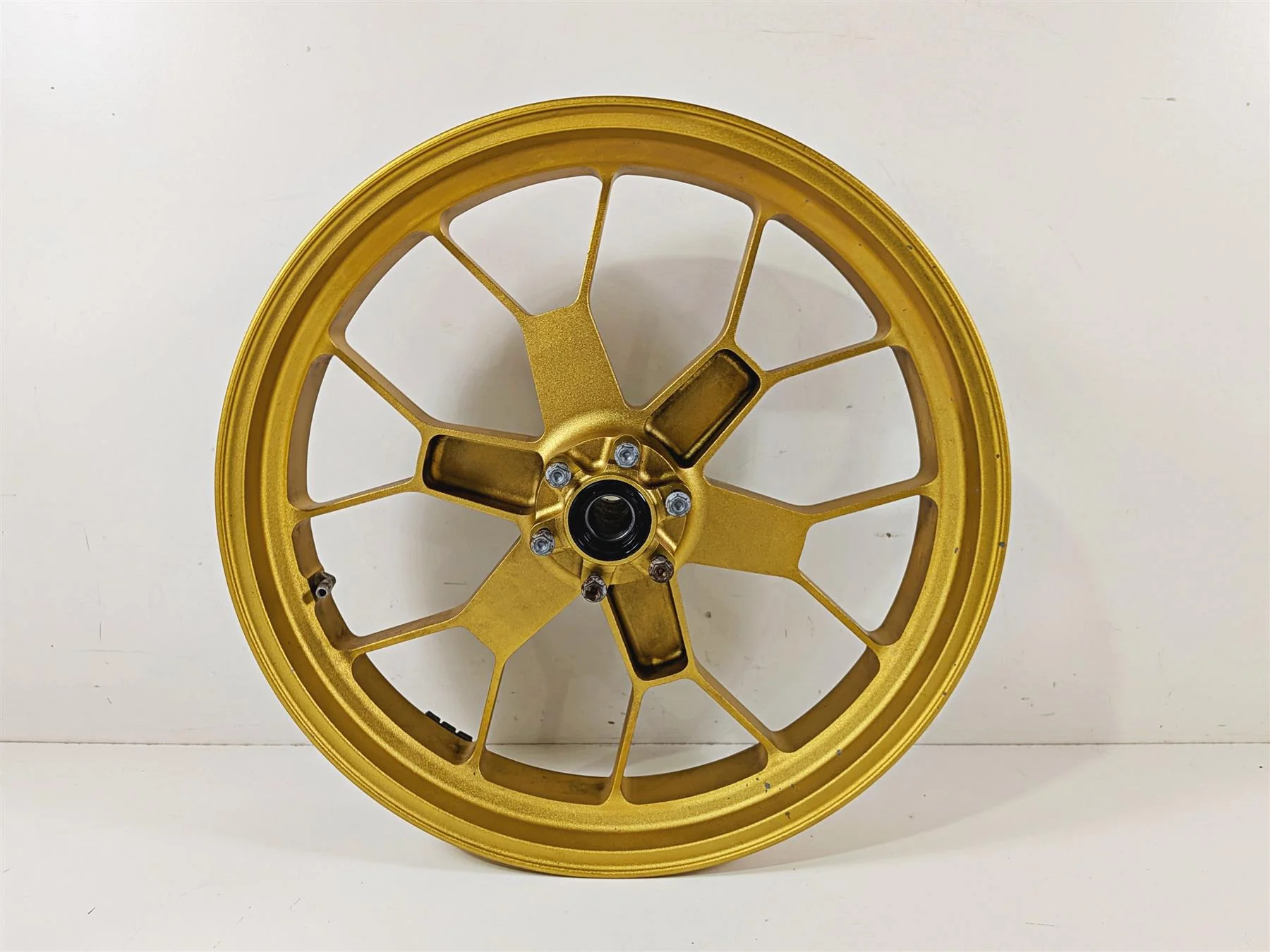 2008 Aprilia RSVR 1000 Factory Front Wheel Rim 17x3.5 Gold Evo Forged 853375 - Image 4