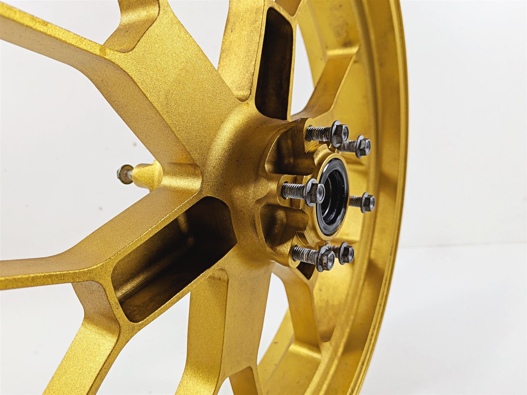 2008 Aprilia RSVR 1000 Factory Front Wheel Rim 17x3.5 Gold Evo Forged 853375 - Image 7
