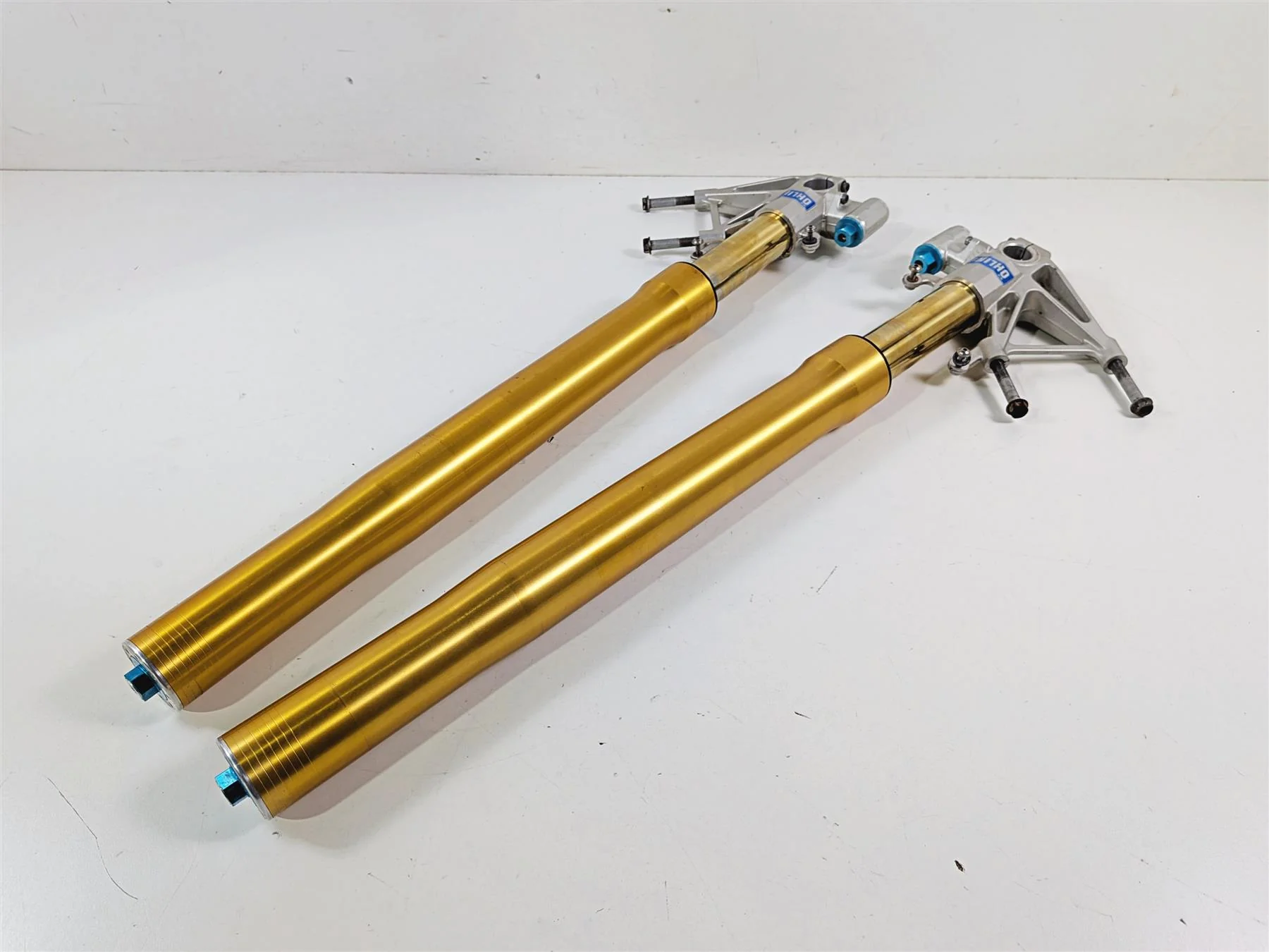2008 Aprilia RSVR 1000 Factory Ohlins Front Fork Leg Set AP8163062 AP8163063 - Image 12