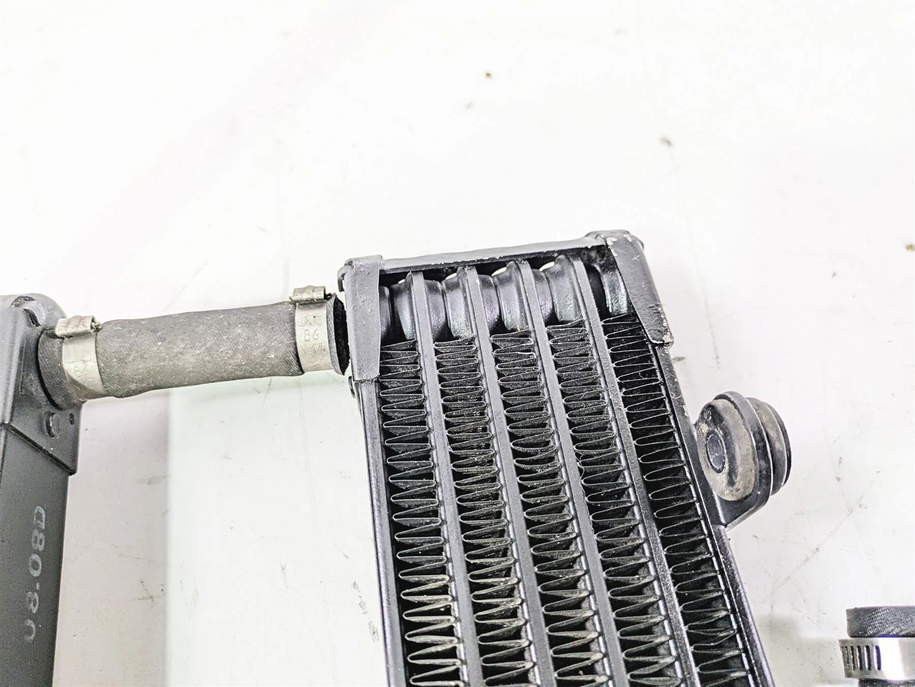 2008 Aprilia RSVR 1000 Factory Oil Cooler & Lines AP8104341 AP8104452 - Image 6