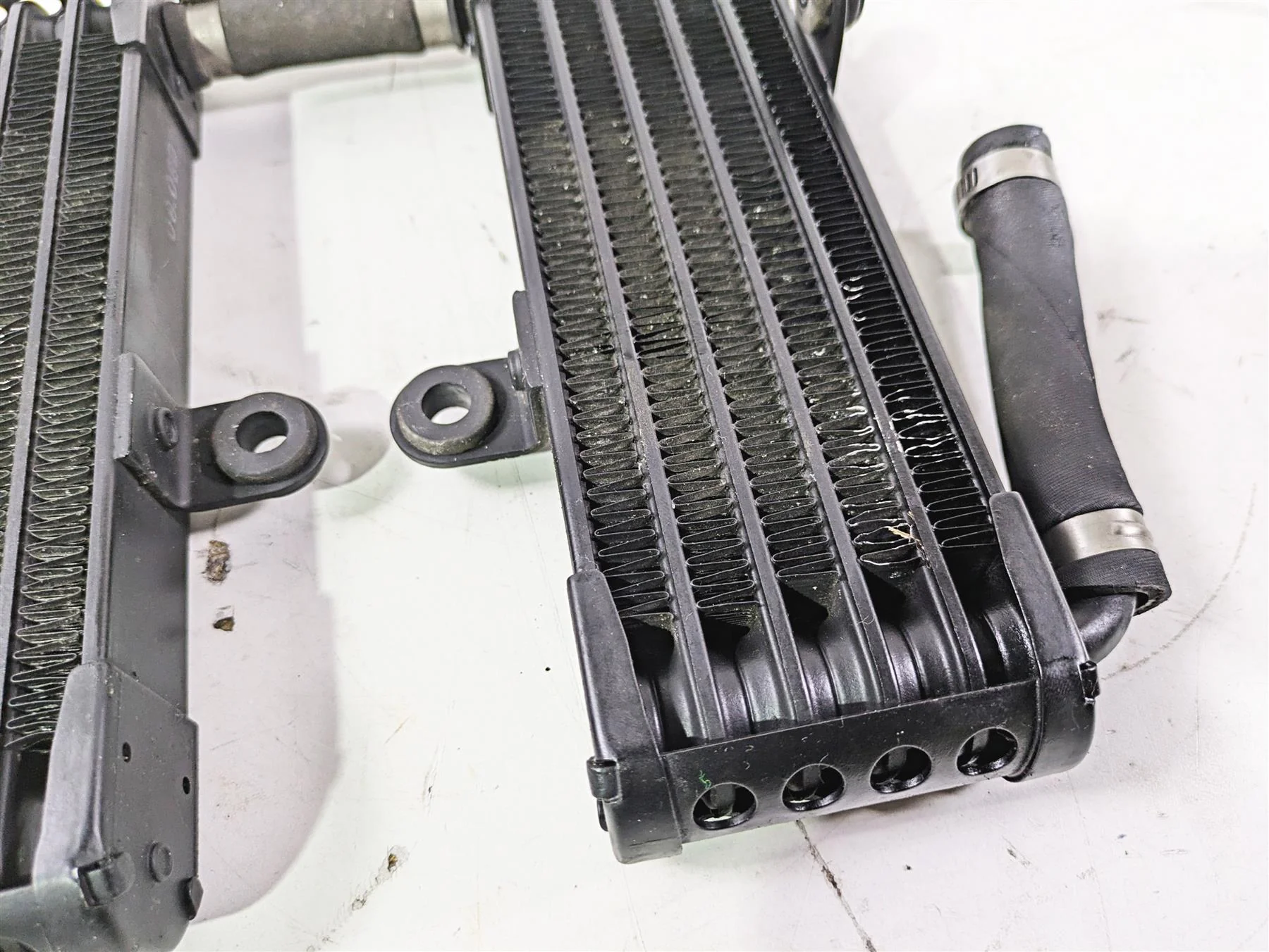 2008 Aprilia RSVR 1000 Factory Oil Cooler & Lines AP8104341 AP8104452 - Image 8