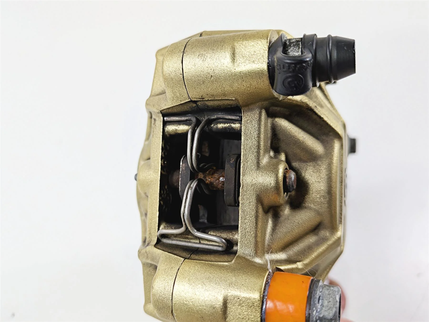 2008 Aprilia RSVR 1000 Factory Rear Brembo Brake Caliper Gold AP8113897 - Image 11