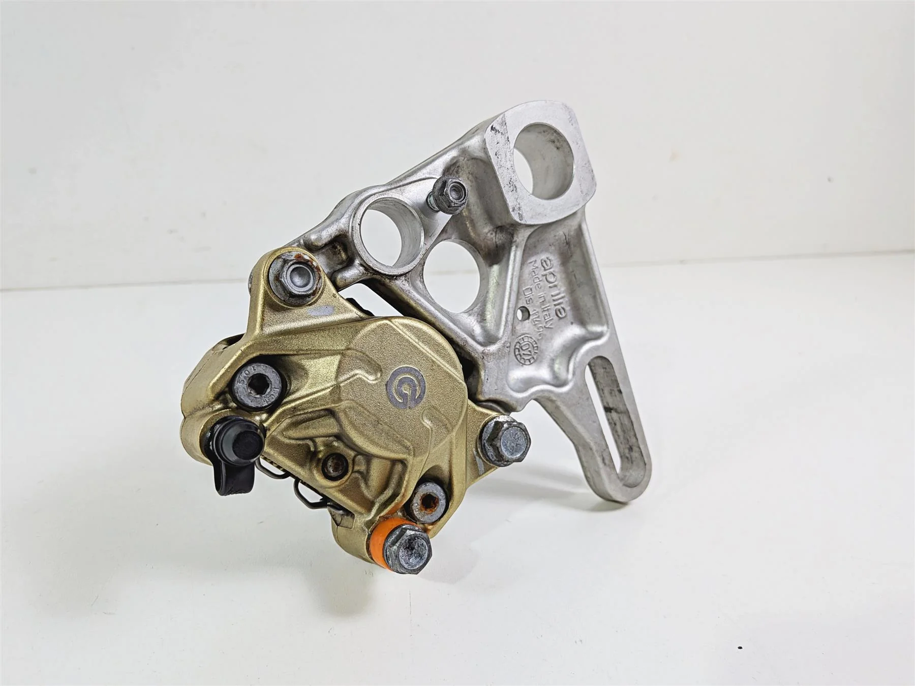 2008 Aprilia RSVR 1000 Factory Rear Brembo Brake Caliper Gold AP8113897 - Image 12
