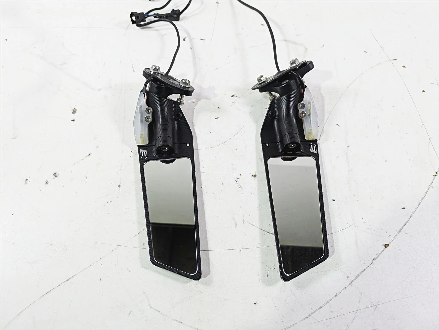 2008 Aprilia RSVR 1000 Factory Rear View Blinker Wing Mirror Set - Read - Image 4