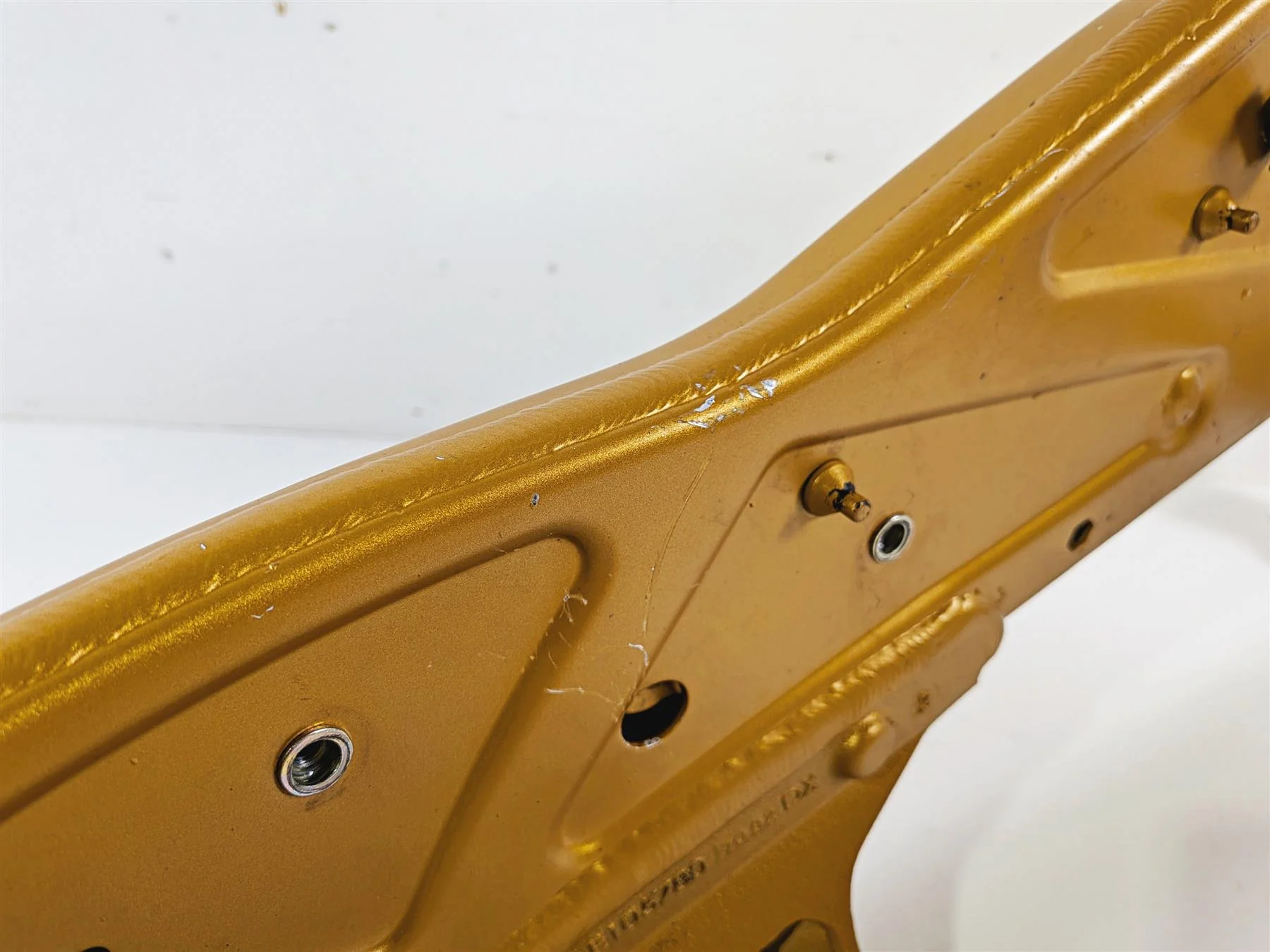 2008 Aprilia RSVR 1000 Factory Straight Main Frame Chassis -GOLD -With Clean Florida Title -AP8184394 - Image 12