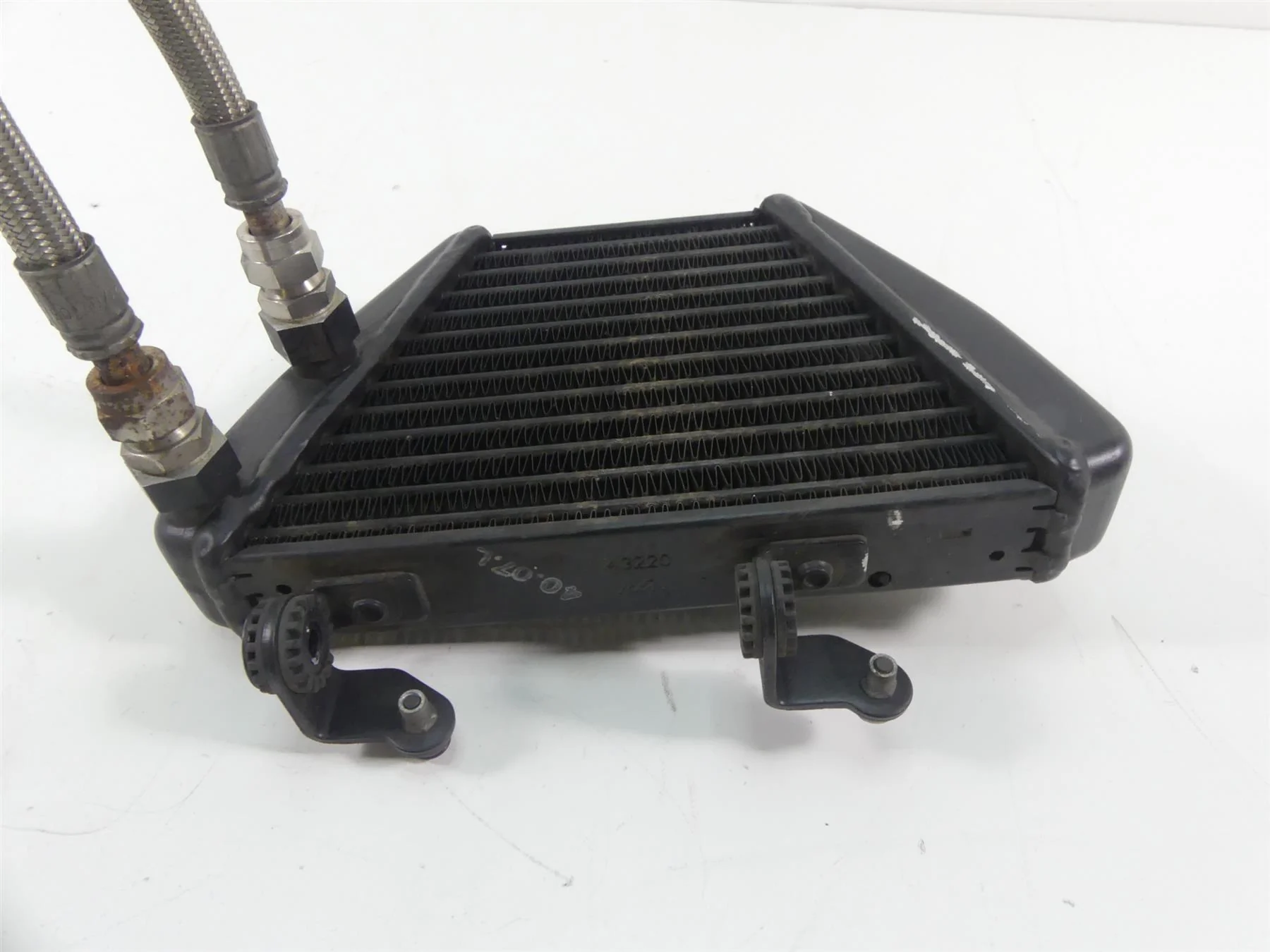 2008 Ducati 1098 S Oil Cooler Radiator + Lines Hoses & Cover 54840781A 43220 - Image 9