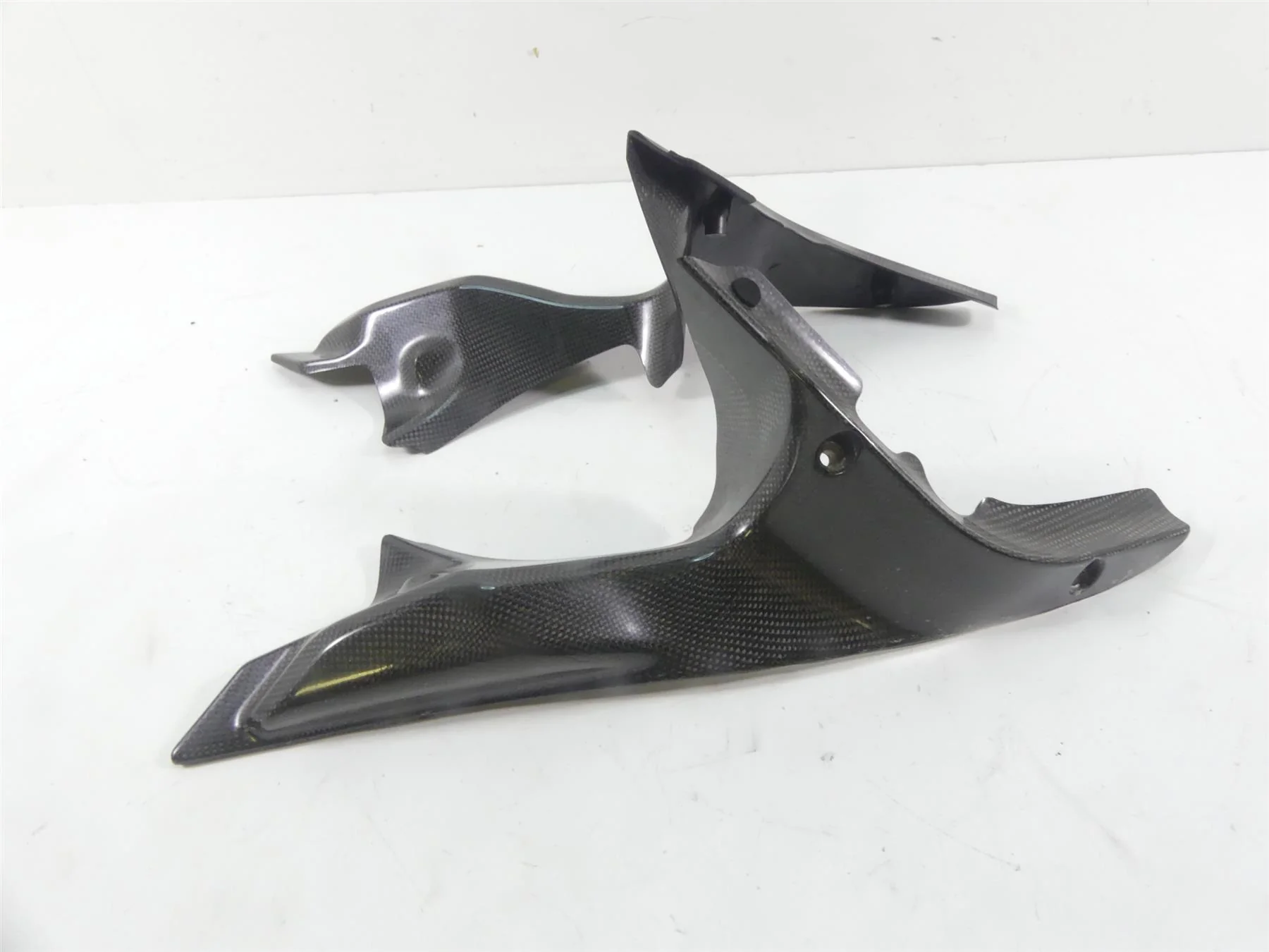 2008 Ducati 1098 S Shift-Tech Carbon Fiber Upper Inner Air Inlet Duct Covers