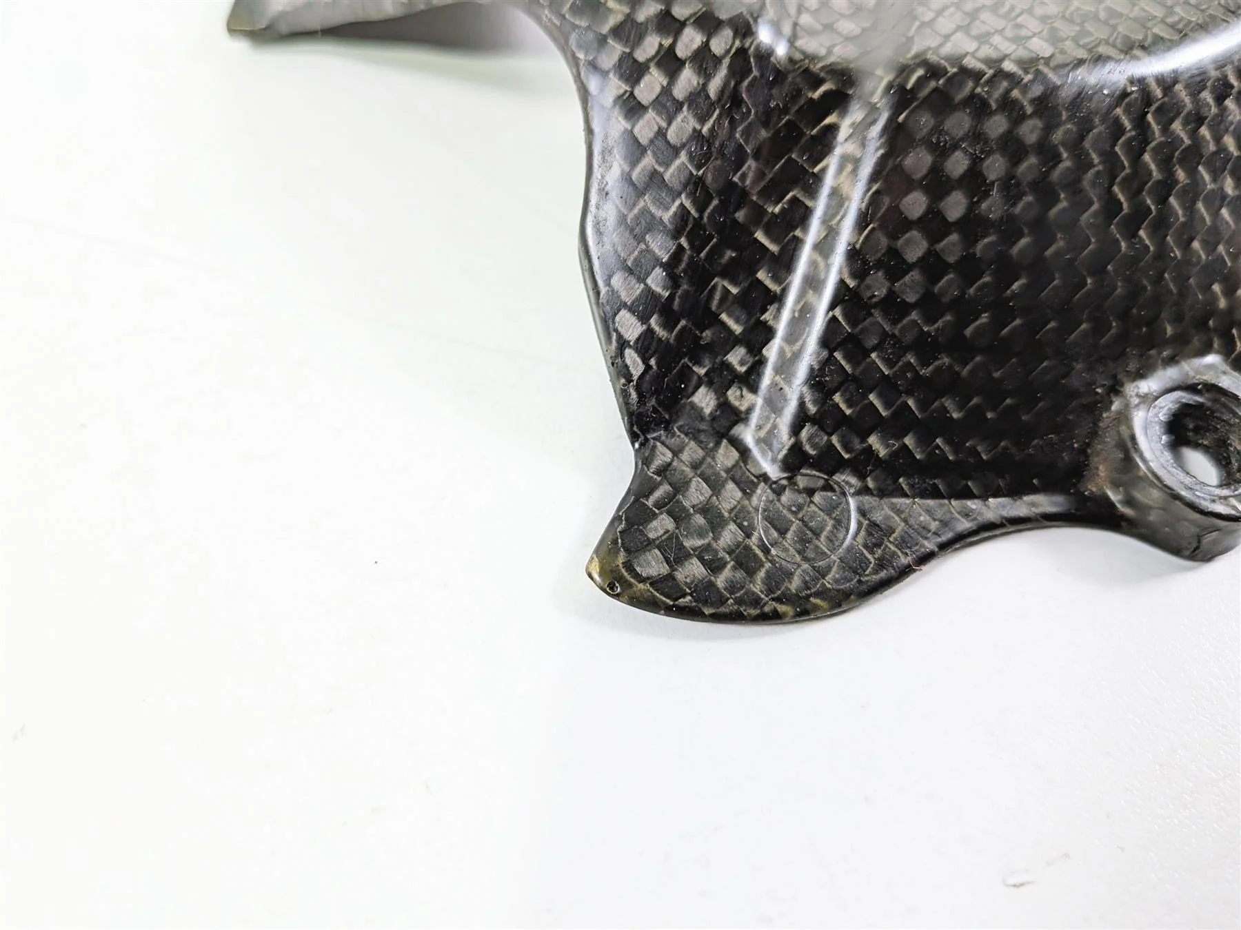 2008 Ducati 1098 SBK Carbon Fiber Swingarm Sprocket Cover - Image 11