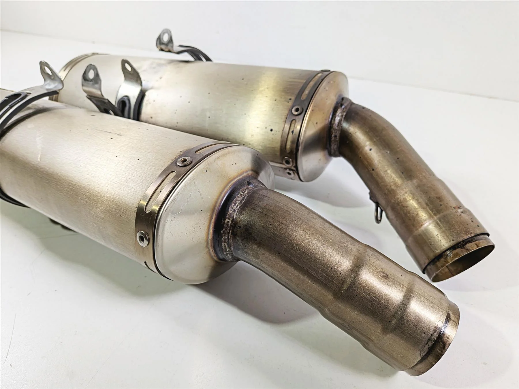 2008 Ducati 1098 SBK Stock Exhaust Muffler Set - Read 57411962C 57311992C - Image 16