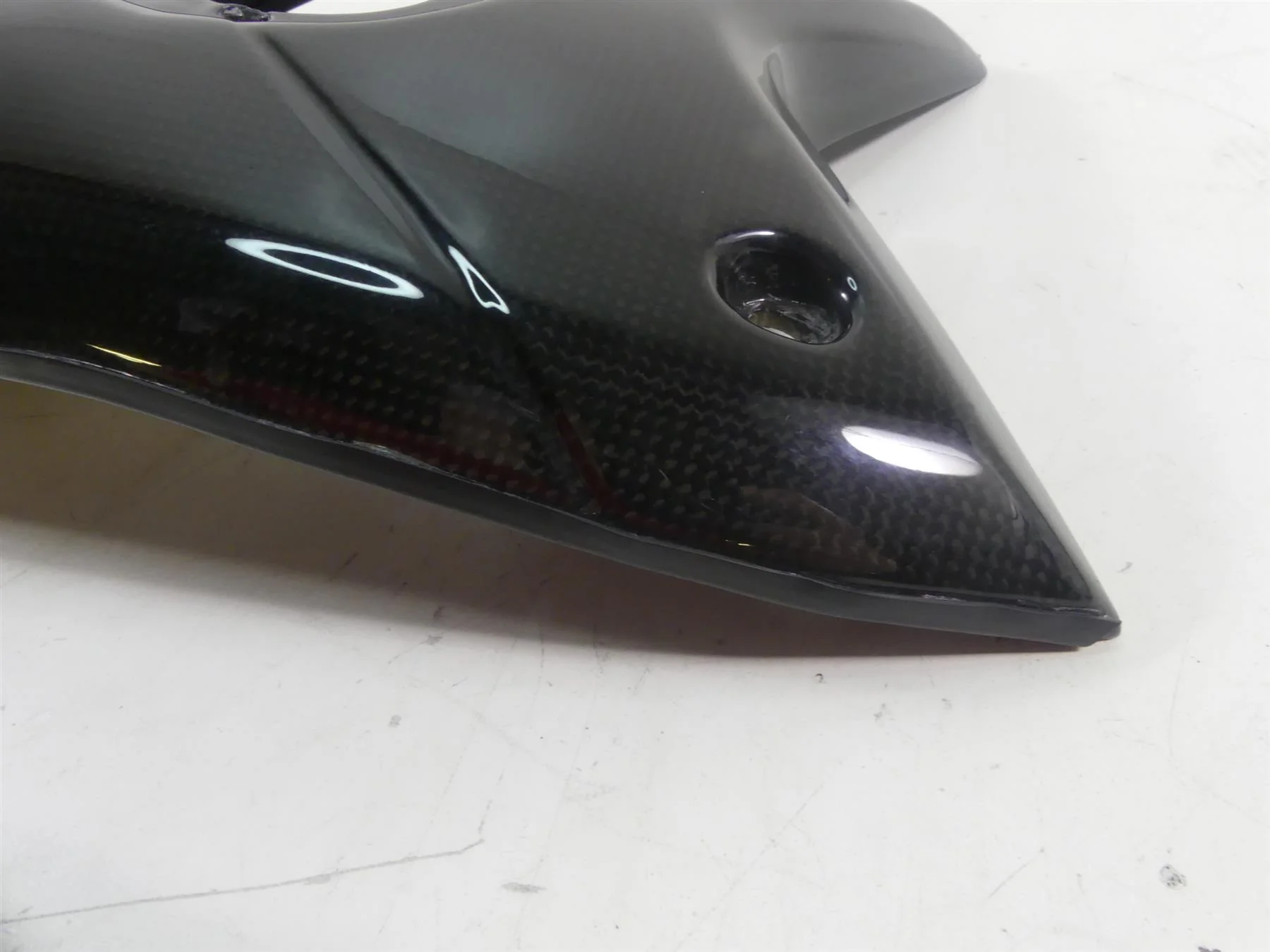 2008 Ducati Hypermotard 1100S Carbon Fiber Upper Tank Cover Fairing 96984908B - Image 5