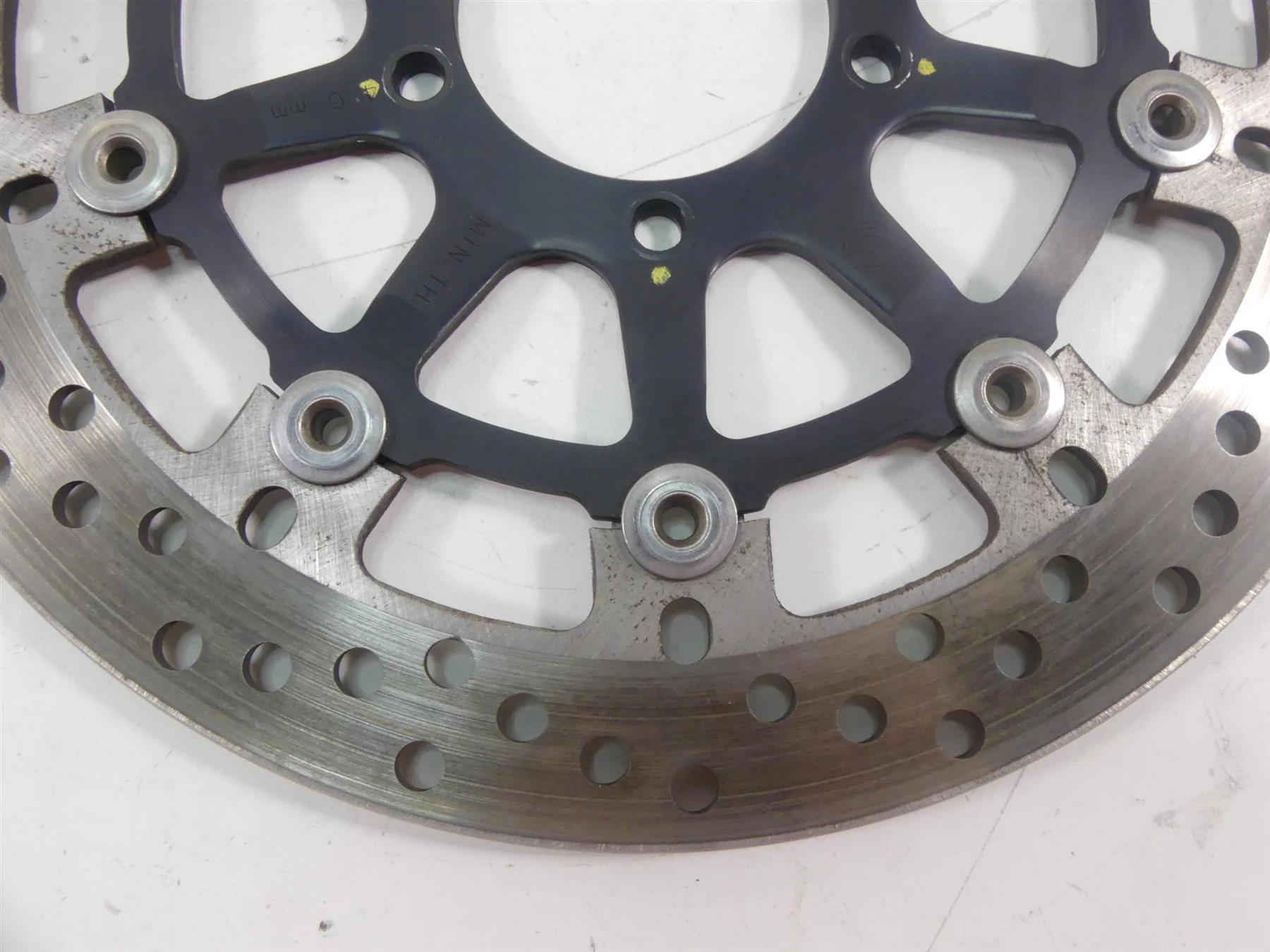 2008 Ducati Hypermotard 1100S Front Brembo Brake Disc Rotor Set 49240921A - Image 5
