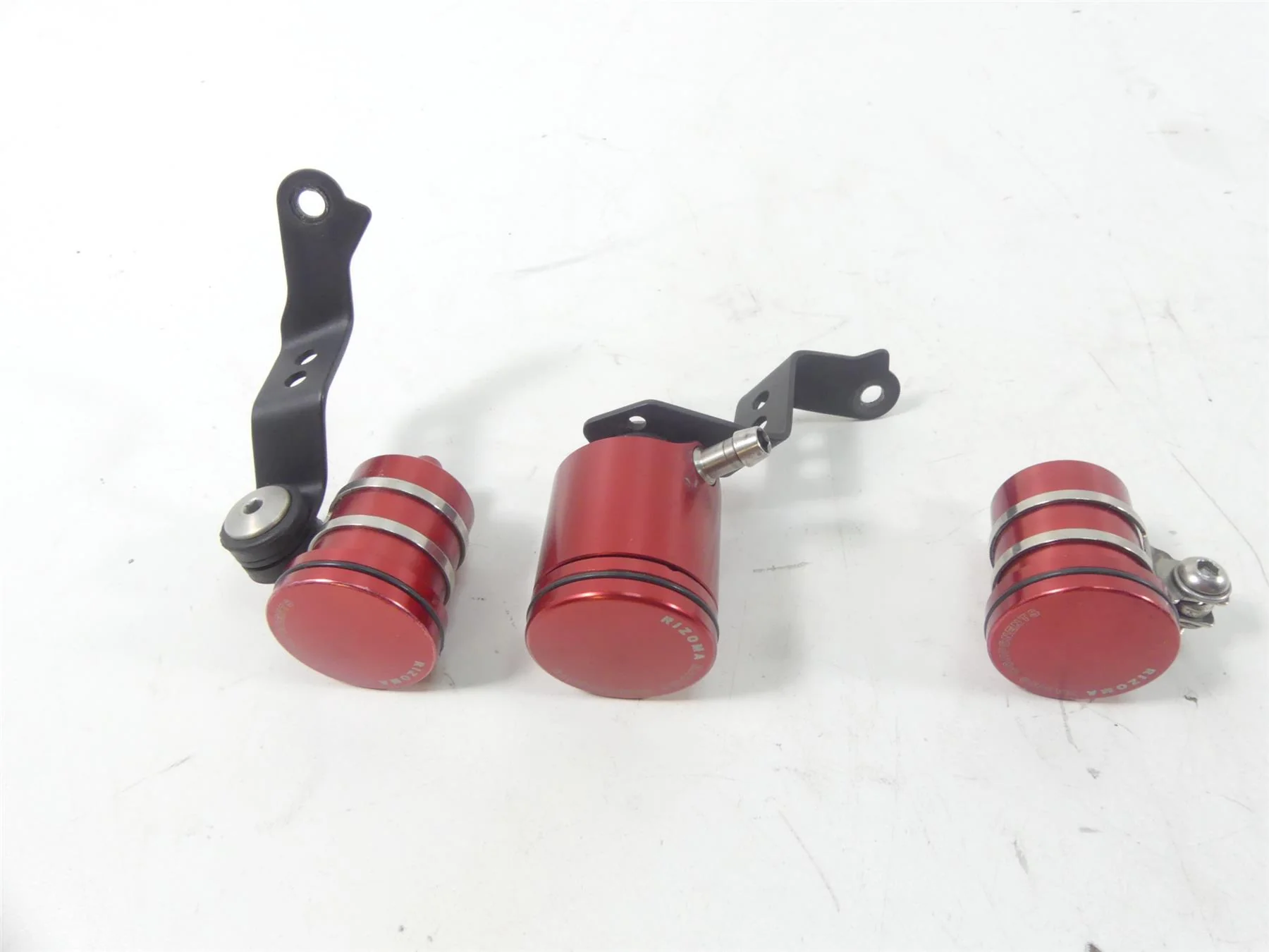 2008 Ducati Hypermotard 1100S Rizoma Clutch Brake Fluid Reservoir Set CT017R - Image 2
