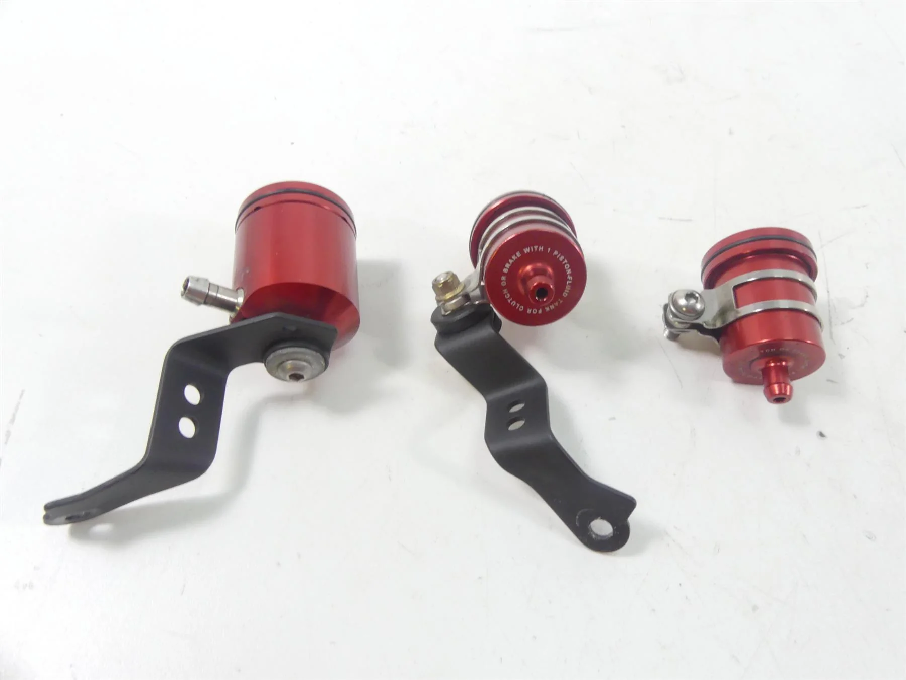 2008 Ducati Hypermotard 1100S Rizoma Clutch Brake Fluid Reservoir Set CT017R - Image 3