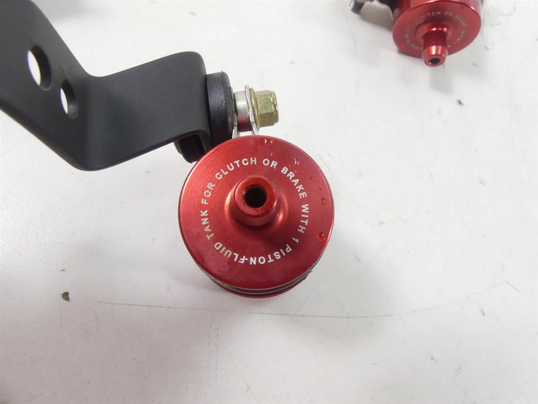 2008 Ducati Hypermotard 1100S Rizoma Clutch Brake Fluid Reservoir Set CT017R - Image 4