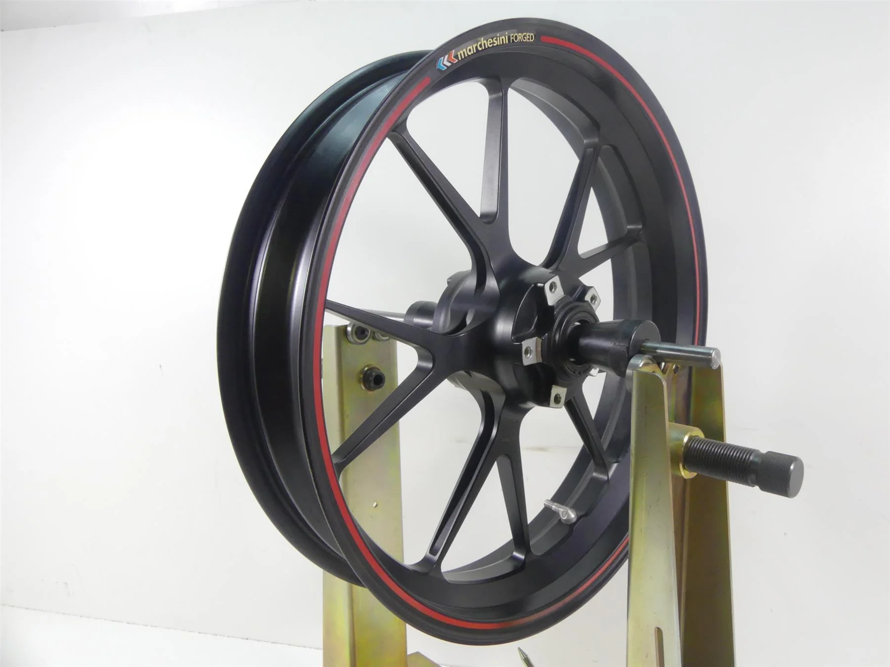 2008 Ducati Hypermotard 1100S Straight Marchesini Front Wheel 17x3.5 50121151AB - Image 2