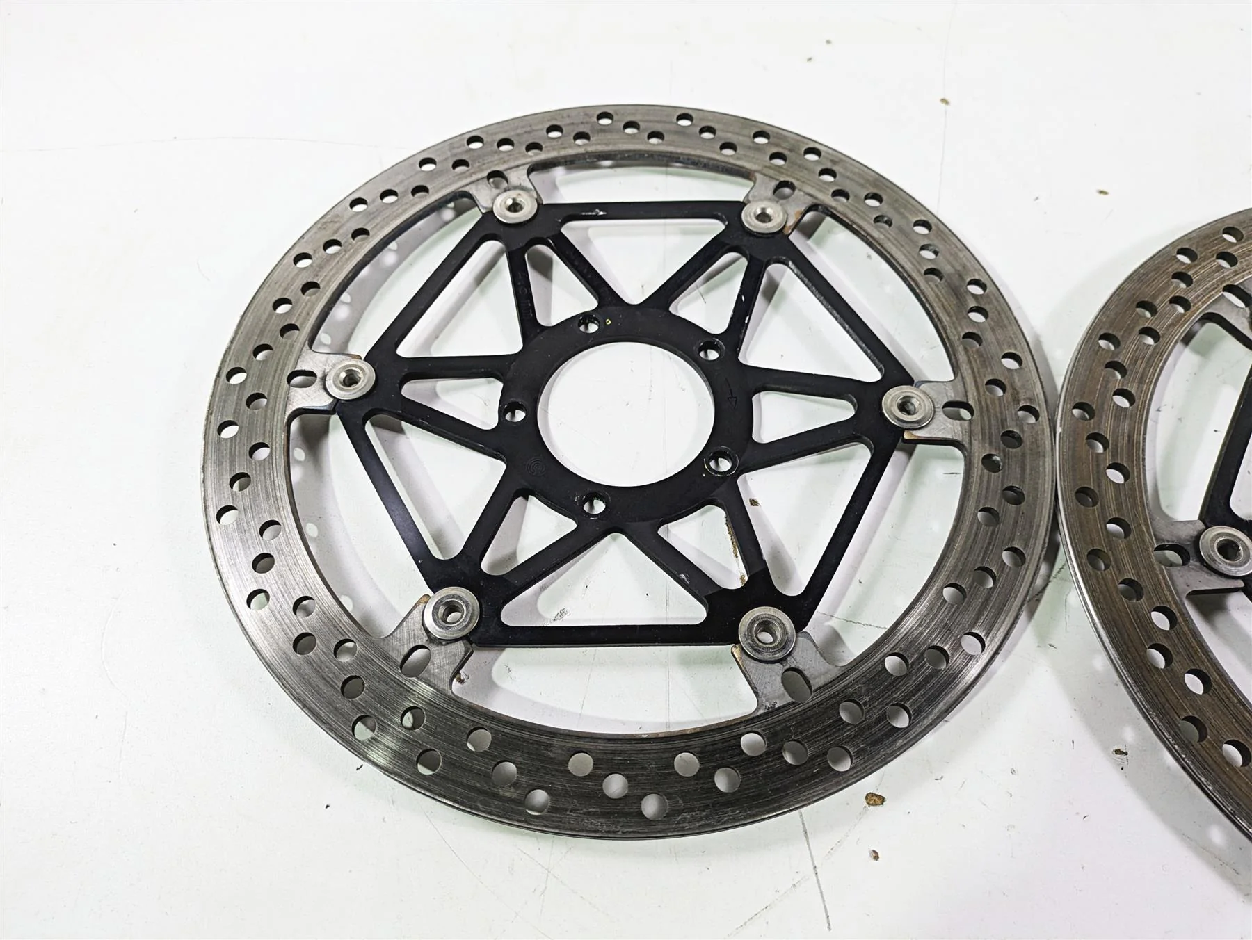 2008 Ducati SBK 1098 S Brembo Front Brake Rotor Disc Set 49240901A 71311973A - Image 9