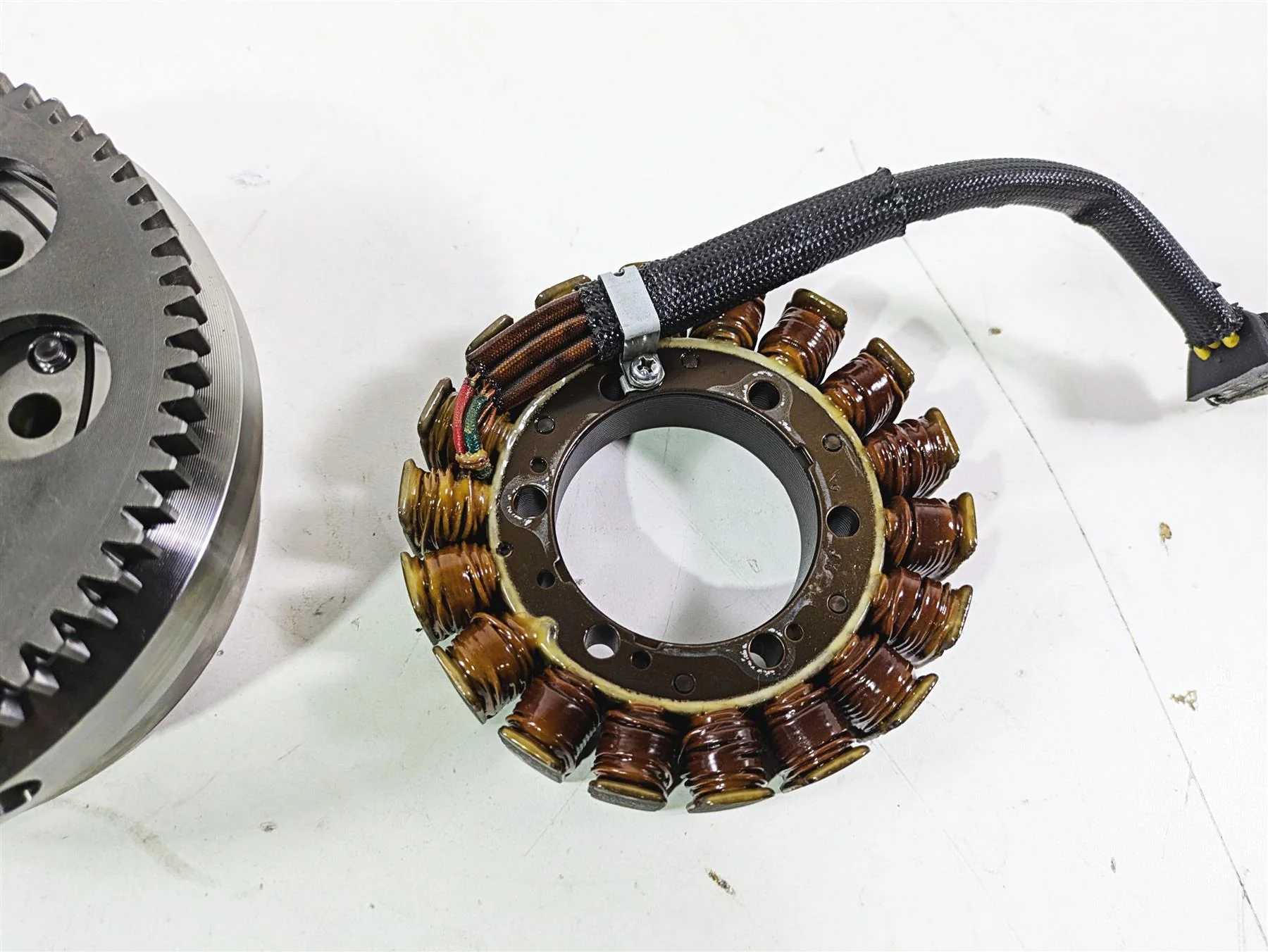 2008 Ducati SBK 1098 S Generator Stator & Rotor Flywheel Set - Read 26420172A - Image 12