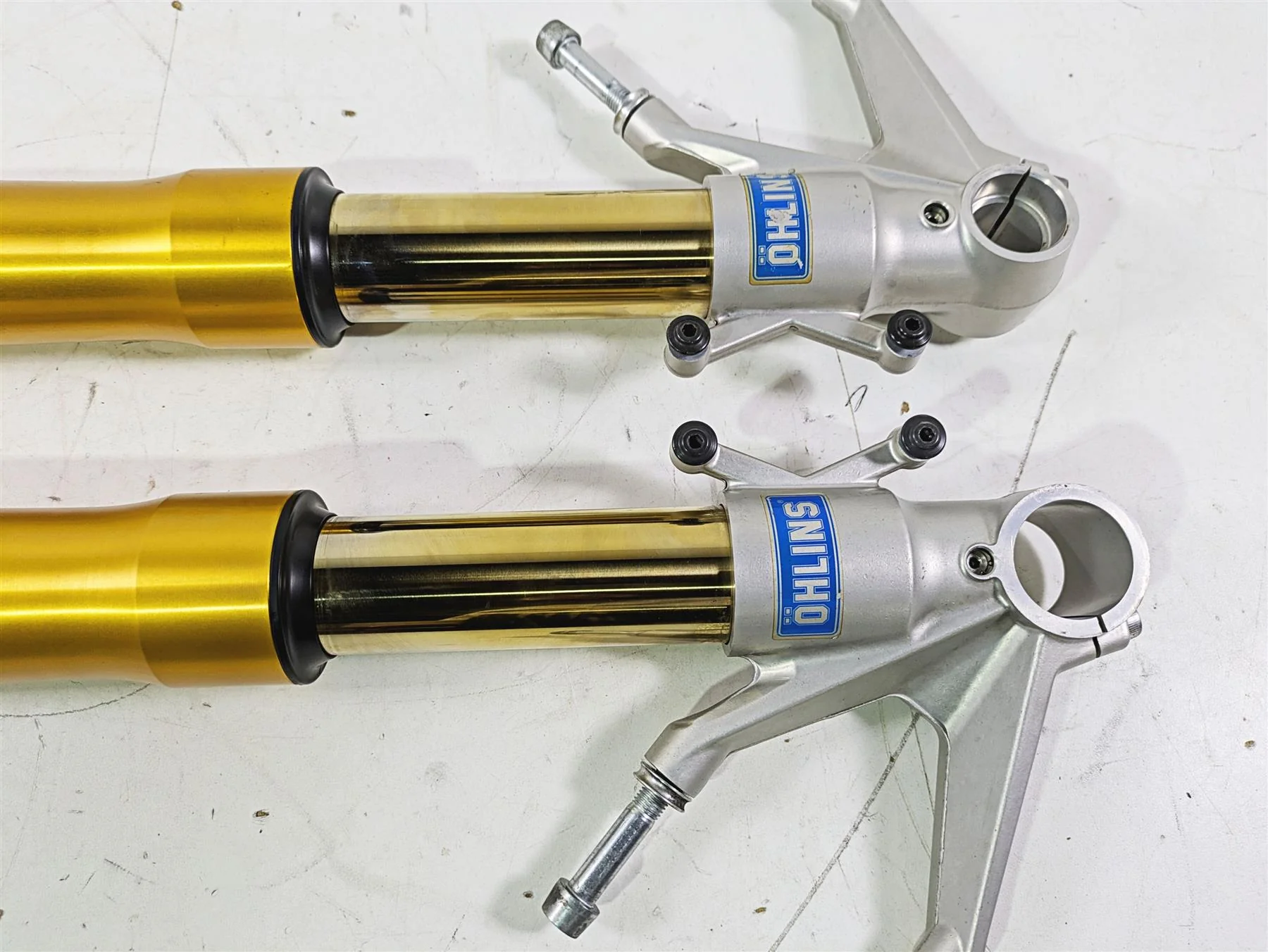 2008 Ducati SBK 1098 S Straight Ohlins Front Fork Leg Set 34420171A 34520171A - Image 9