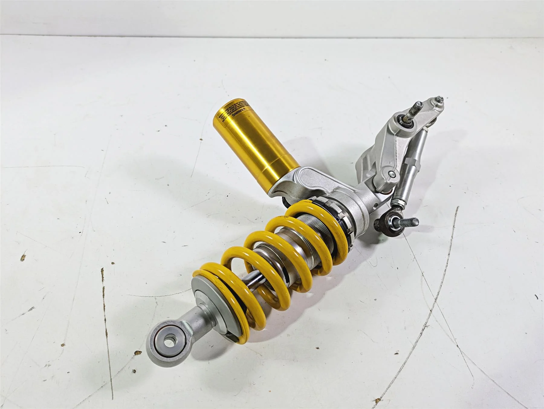 2008 Ducati SBK 1098 S Straight Ohlins Rear Shock & Linkage 36520751A - Image 12