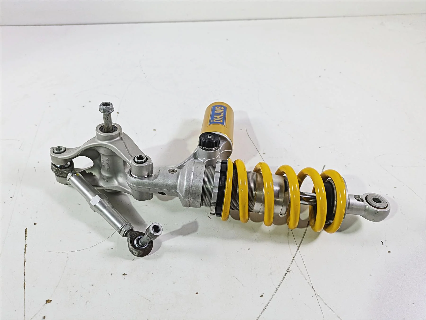 2008 Ducati SBK 1098 S Straight Ohlins Rear Shock & Linkage 36520751A - Image 3