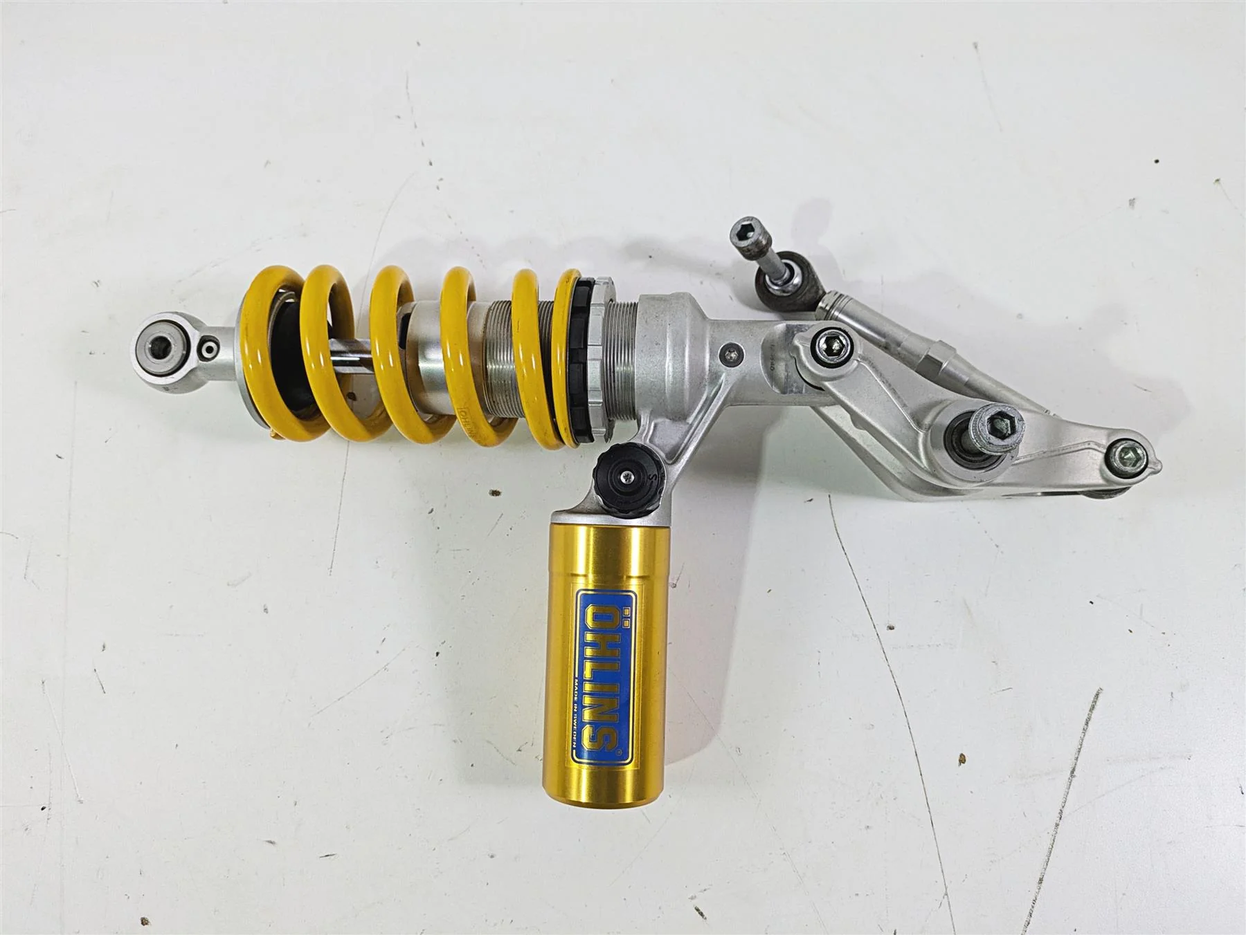 2008 Ducati SBK 1098 S Straight Ohlins Rear Shock & Linkage 36520751A - Image 5