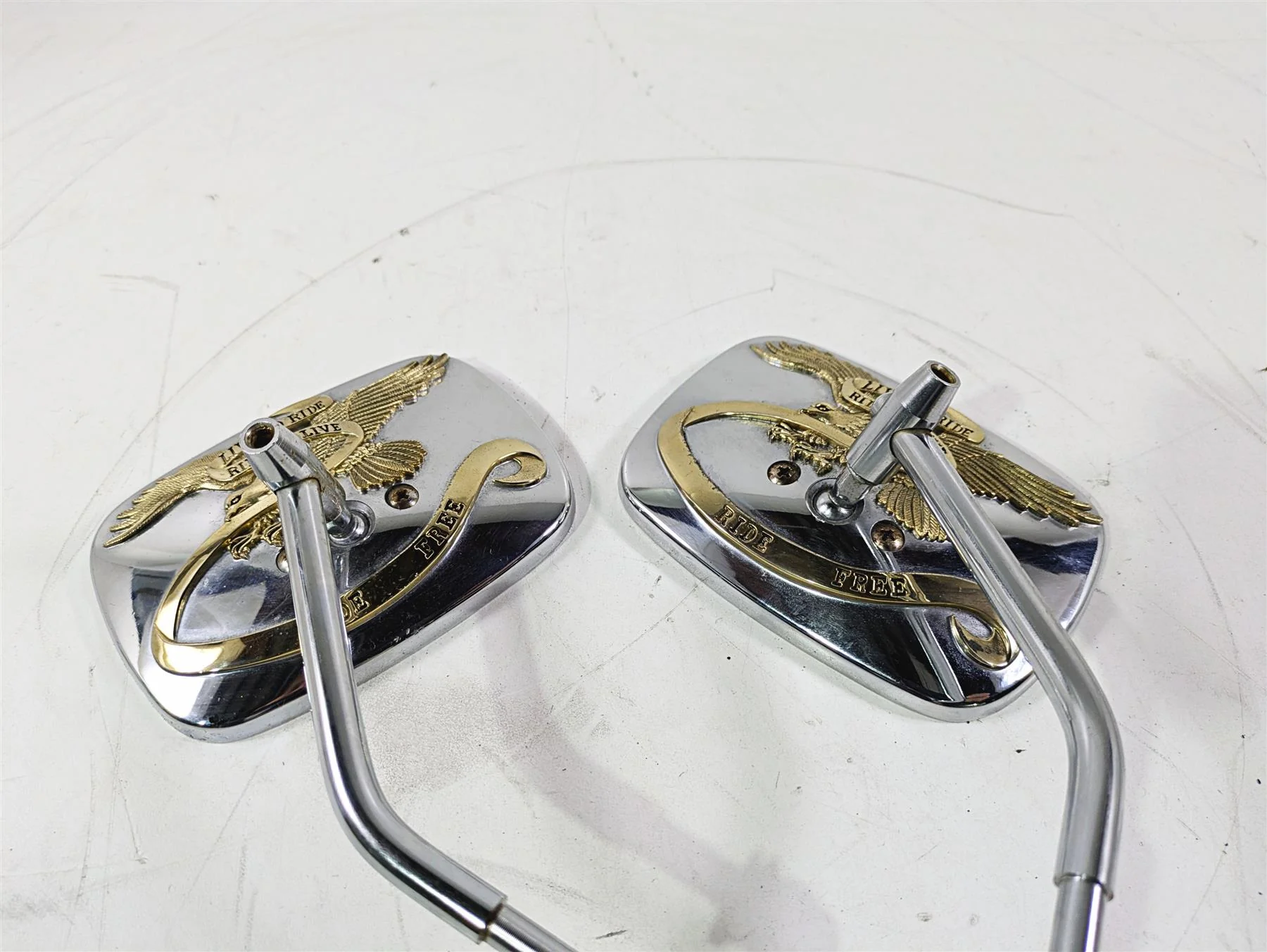2008 Harley FLSTC 105TH Softail Heritage Live To Ride Mirror Set - Image 2