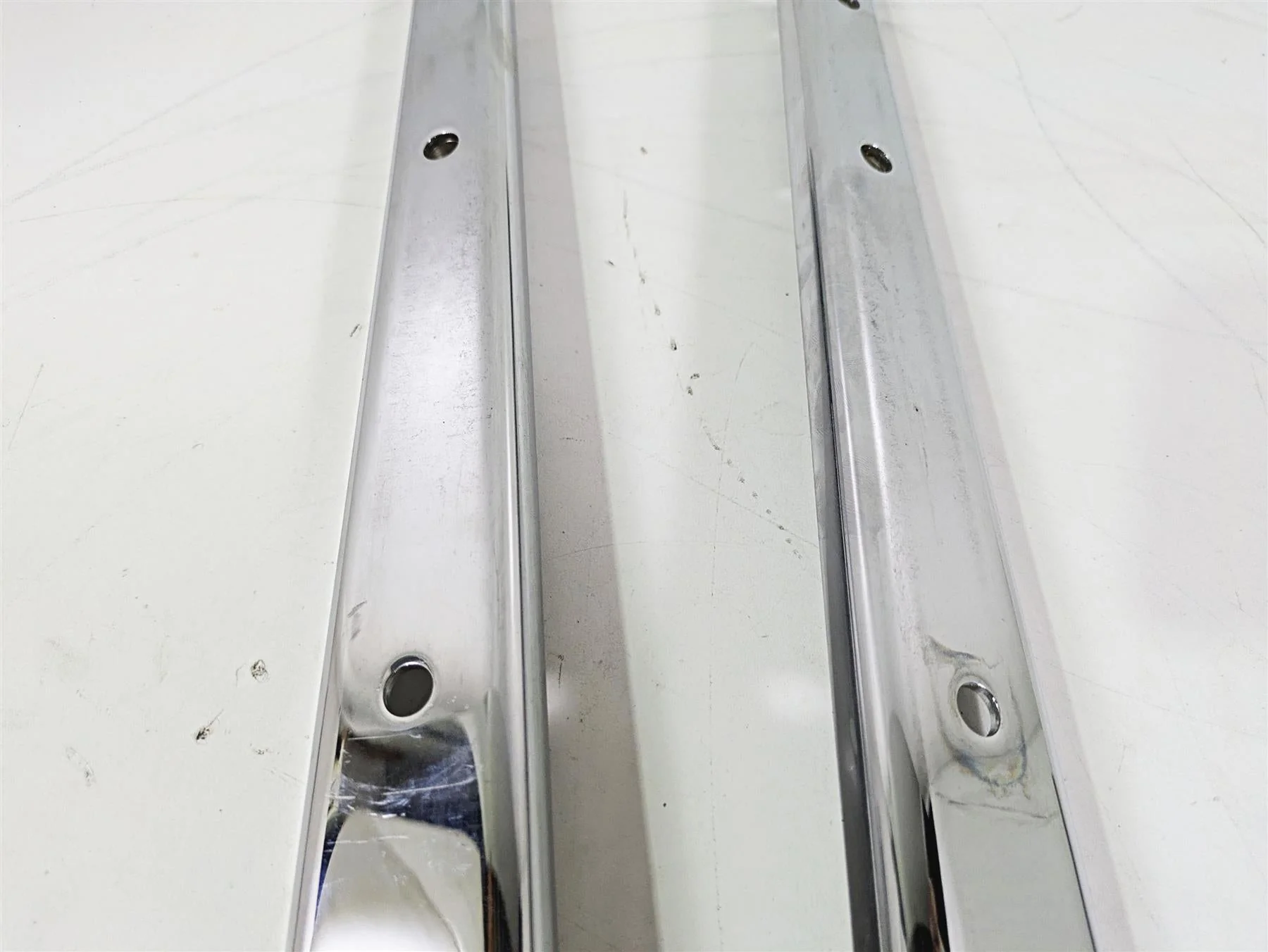 2008 Harley FLSTC 105TH Softail Heritage Rear Fender Chrome Strut Set 59955-08 - Image 8