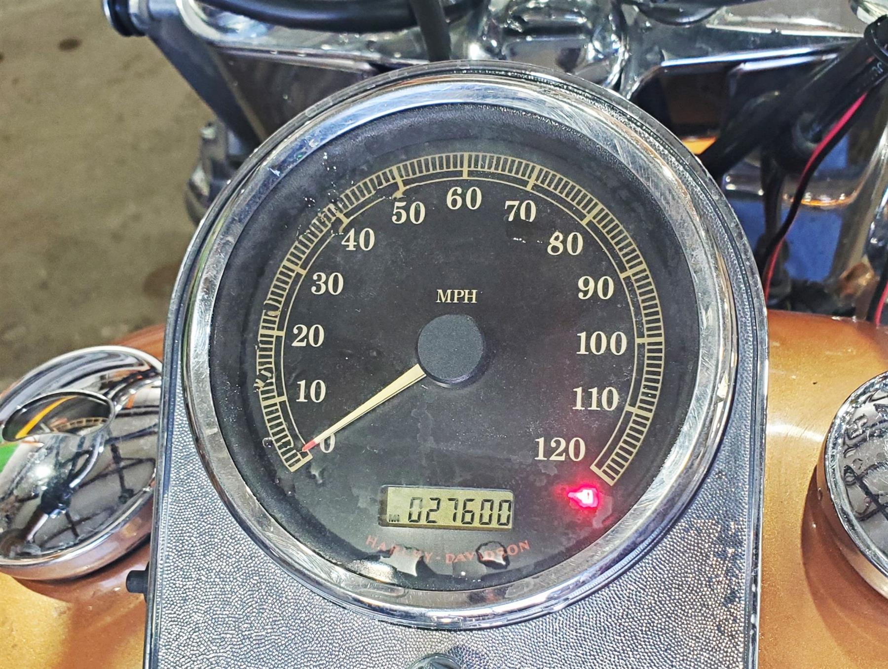 2008 Harley FLSTC 105TH Softail Heritage Speedometer Gauge Instr 27k 67033-08 - Image 2