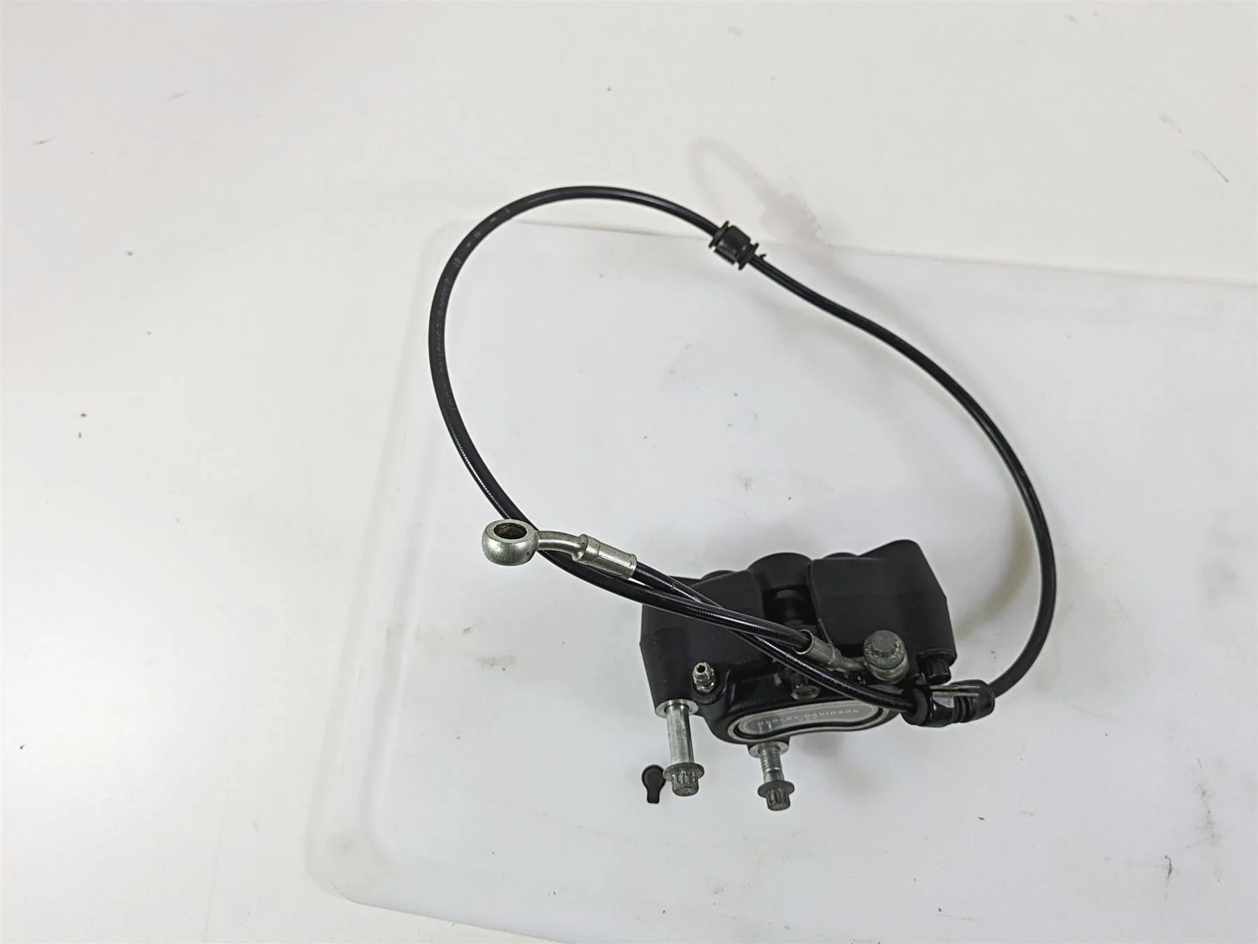 2008 Harley FLSTC Softail Heritage Front Brake Caliper + Line 44046-08 - Image 6
