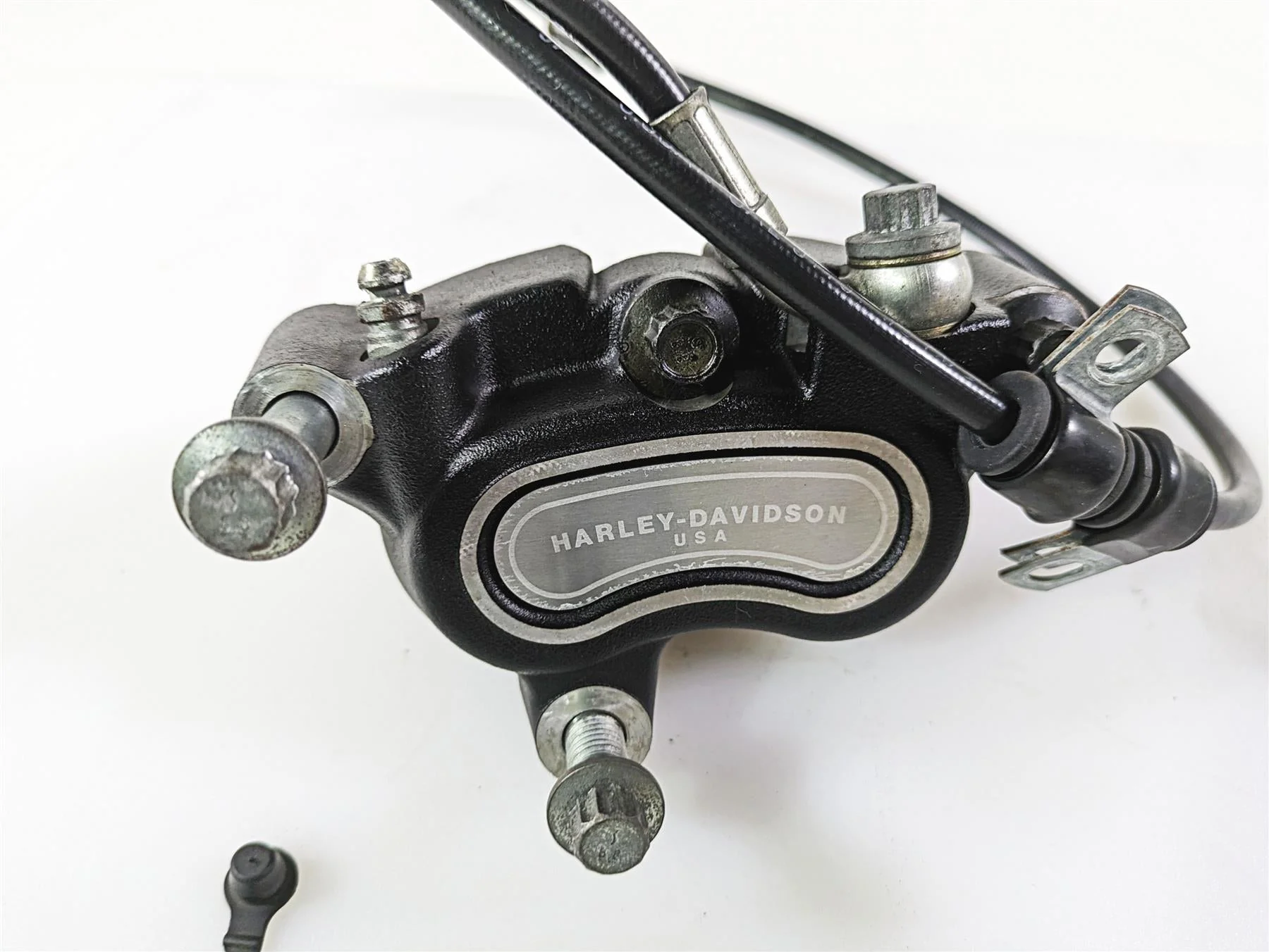2008 Harley FLSTC Softail Heritage Front Brake Caliper + Line 44046-08 - Image 7