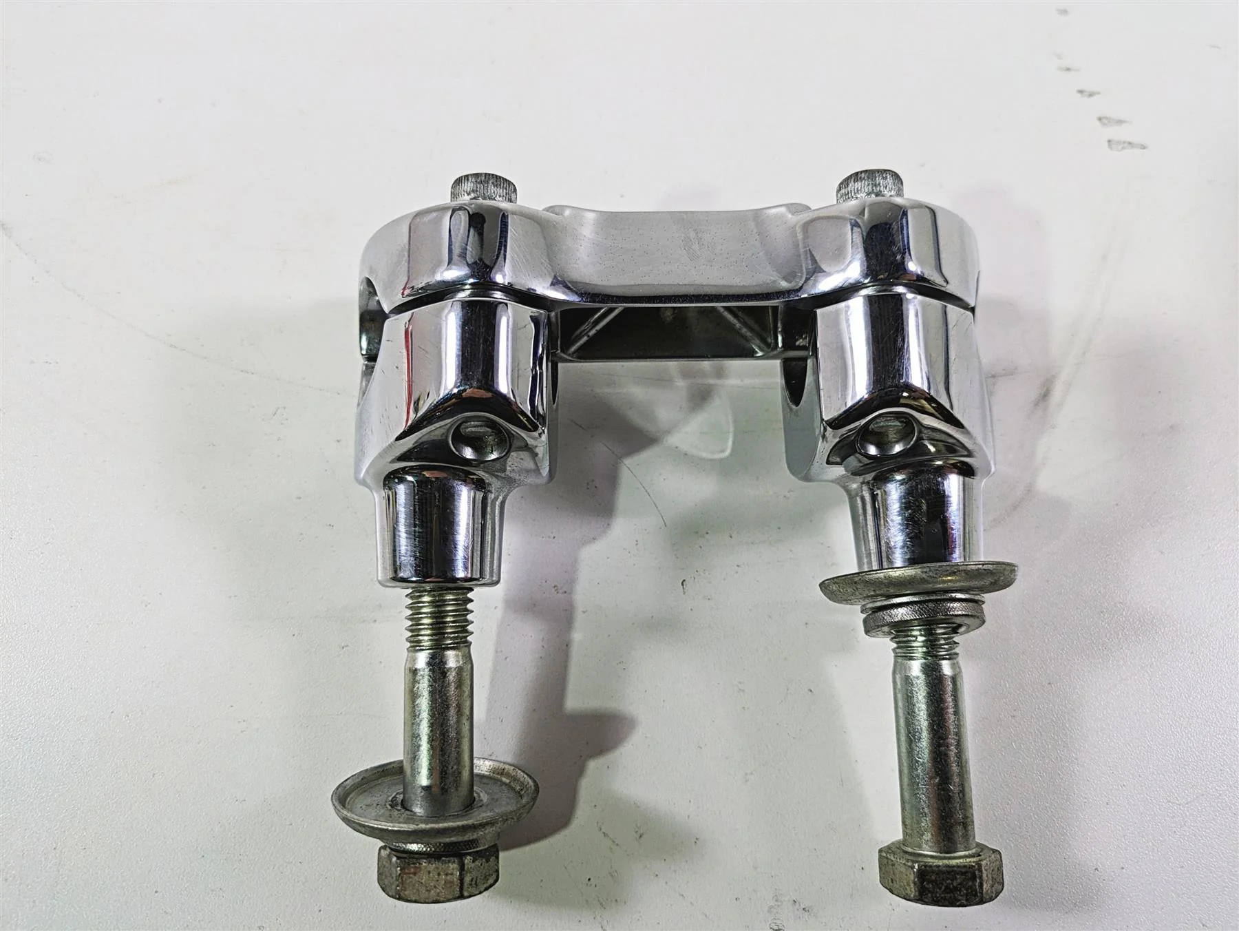 2008 Harley FLSTC Softail Heritage Handlebar Riser Holder Set 56567-86B - Image 7