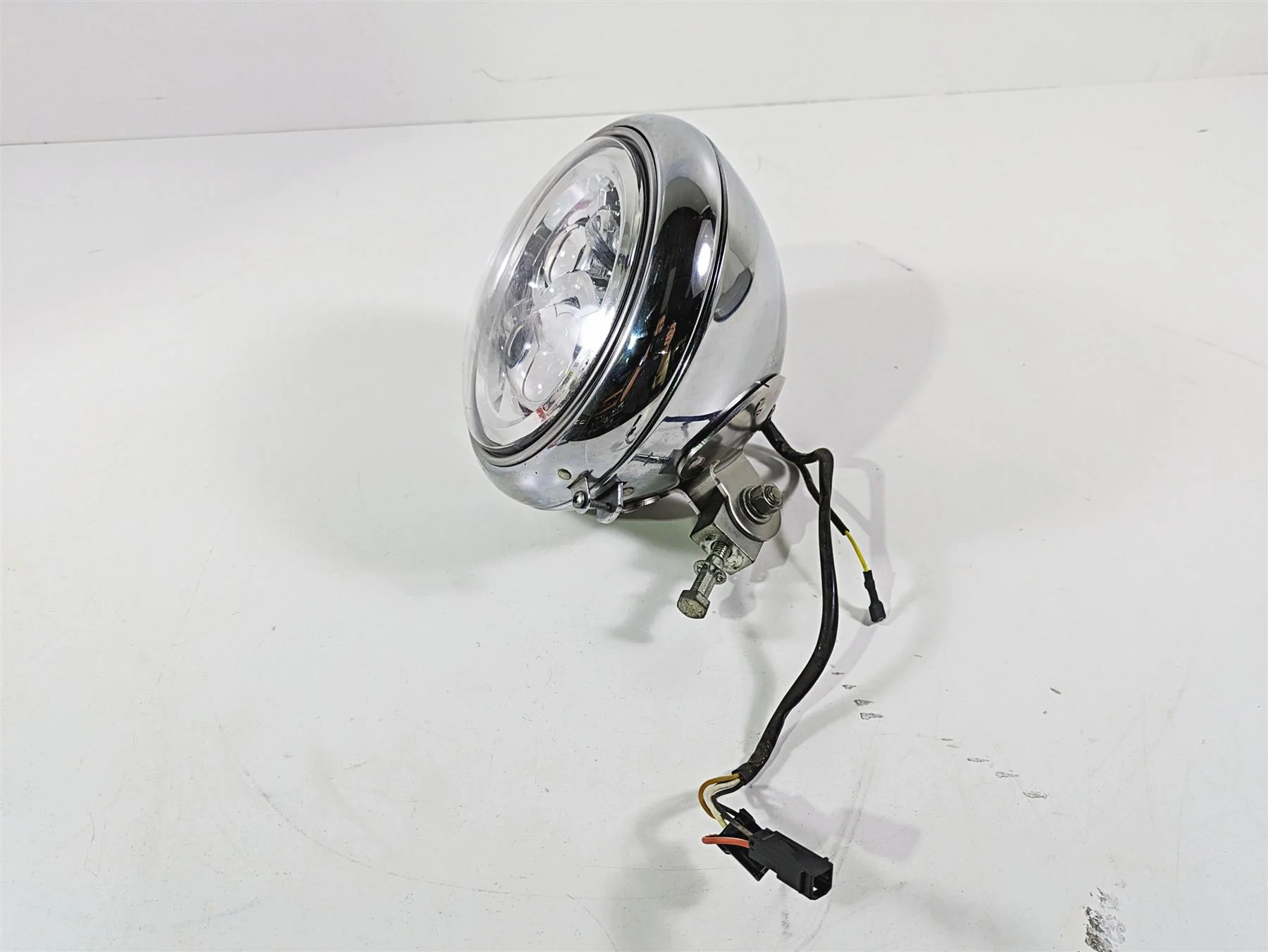 2008 Harley FLSTC Softail Heritage Led Headlight Lamp & Bracket 69748-05B - Image 2