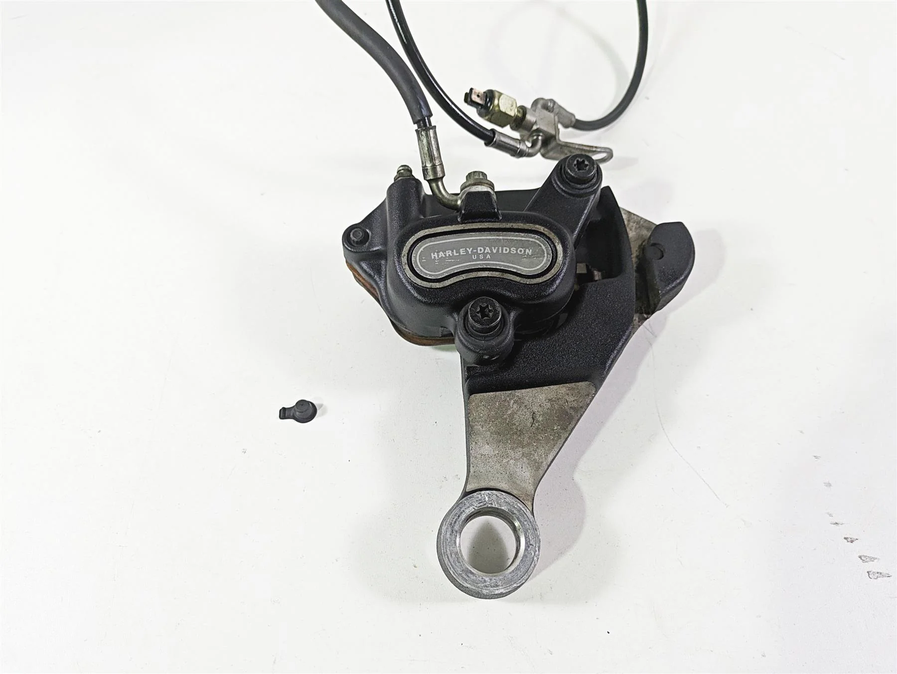 2008 Harley FLSTC Softail Heritage Rear Brake Caliper + Bracket & Line 40908-08