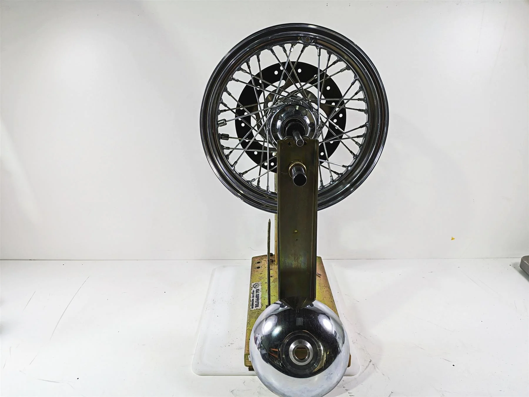 2008 Harley FLSTC Softail Heritage Straight 16x3 Front Spoke Wheel Rim 41508-08 - Image 3