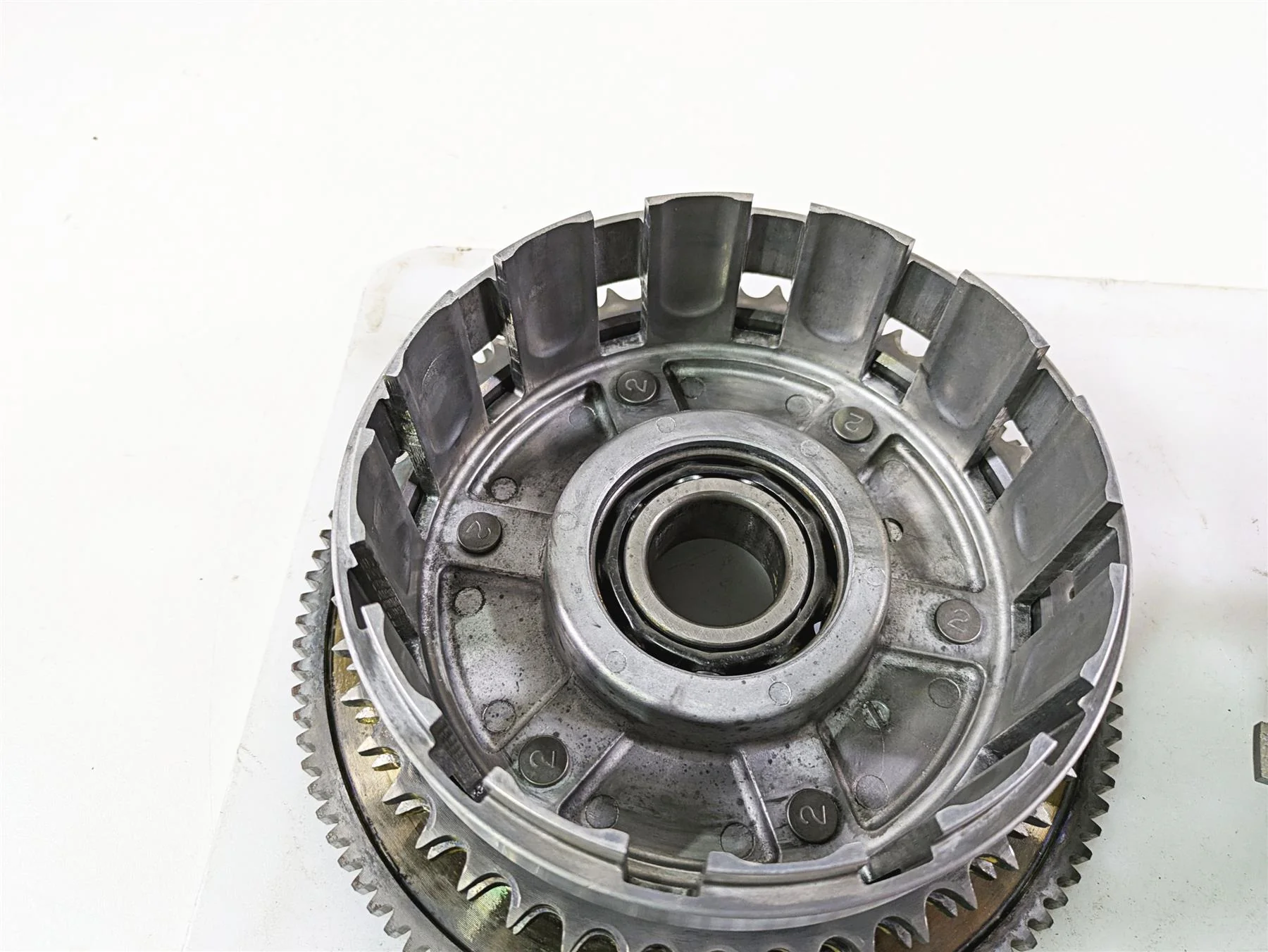 2008 Harley FLSTSB Cross Bones Clutch Friction Disc Plate Set - Read 37813-06A - Image 4