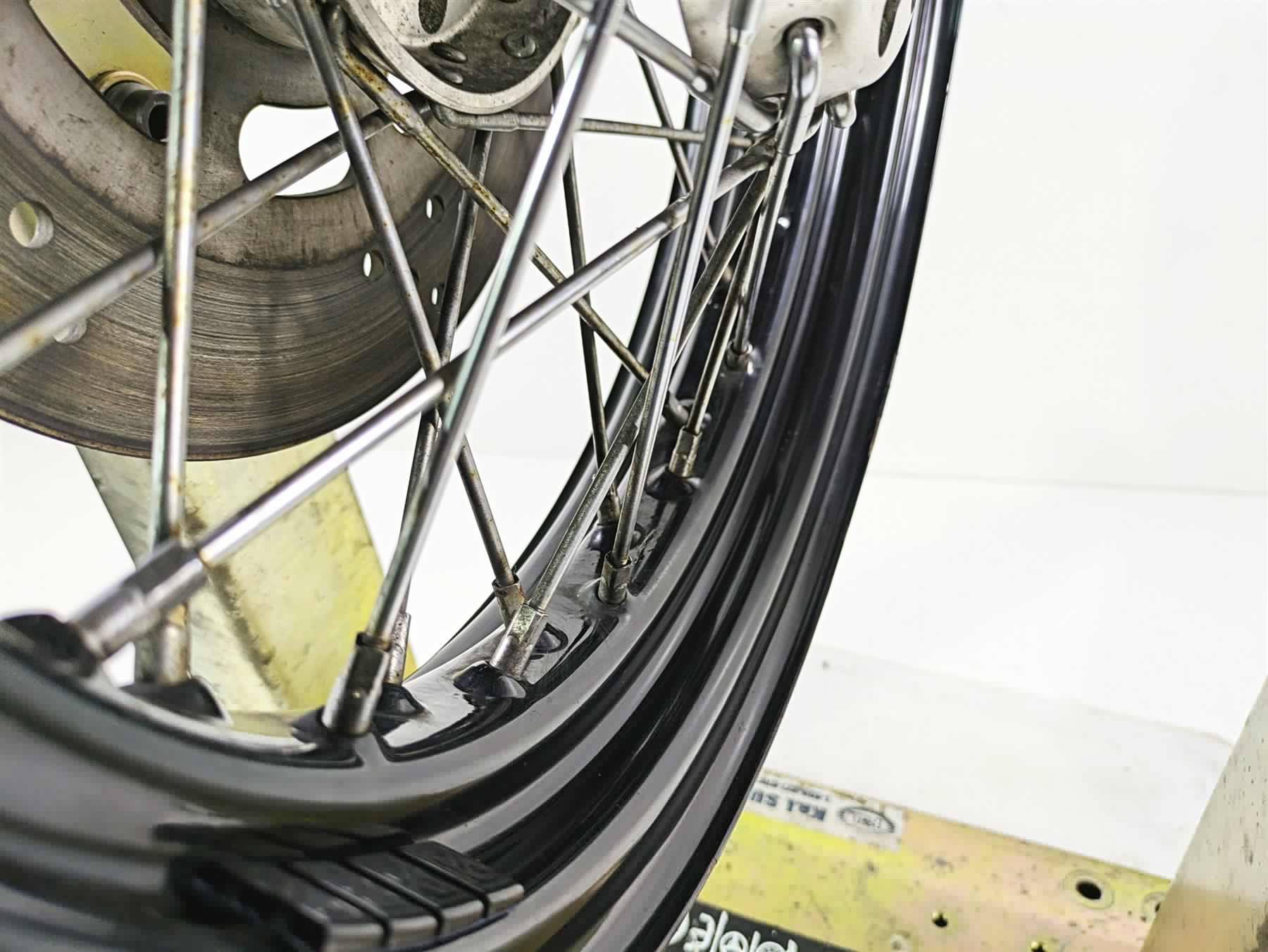 2008 Harley FLSTSB Cross Bones Front Wheel Rim 16x3 -Read 44937-08 - Image 6