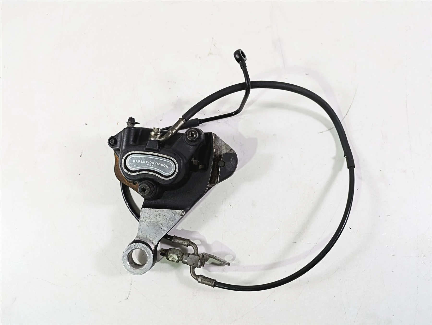 2008 Harley FLSTSB Cross Bones Rear Brake Caliper & Bracket 40908-08 - Image 6