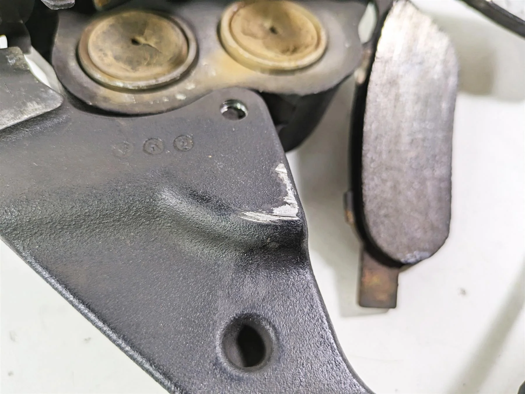 2008 Harley FLSTSB Cross Bones Rear Brake Caliper & Bracket 40908-08 - Image 12