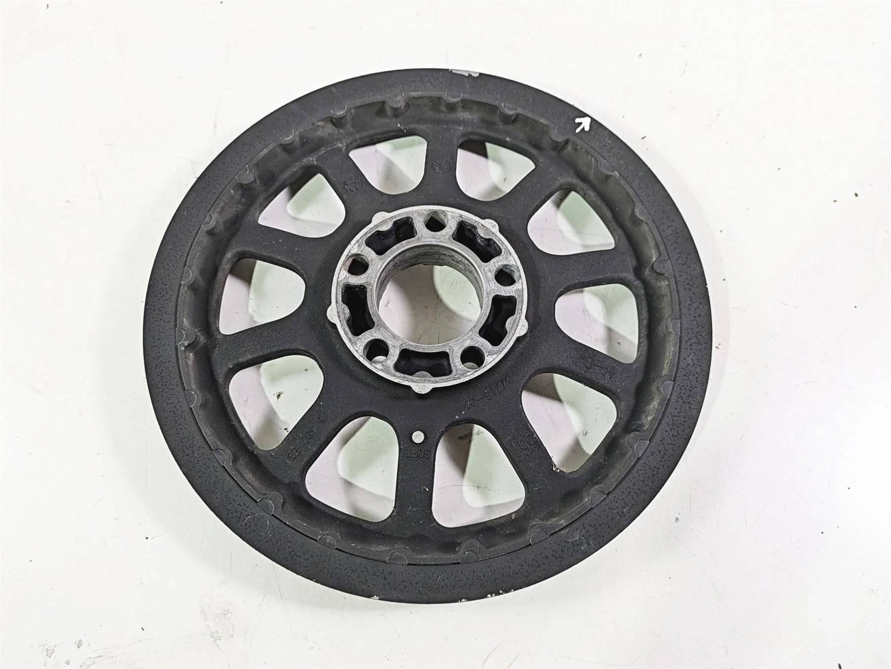 2008 Harley FLSTSB Cross Bones Rear Drive Belt Pulley 66T 20mm 37715-07 - Image 7