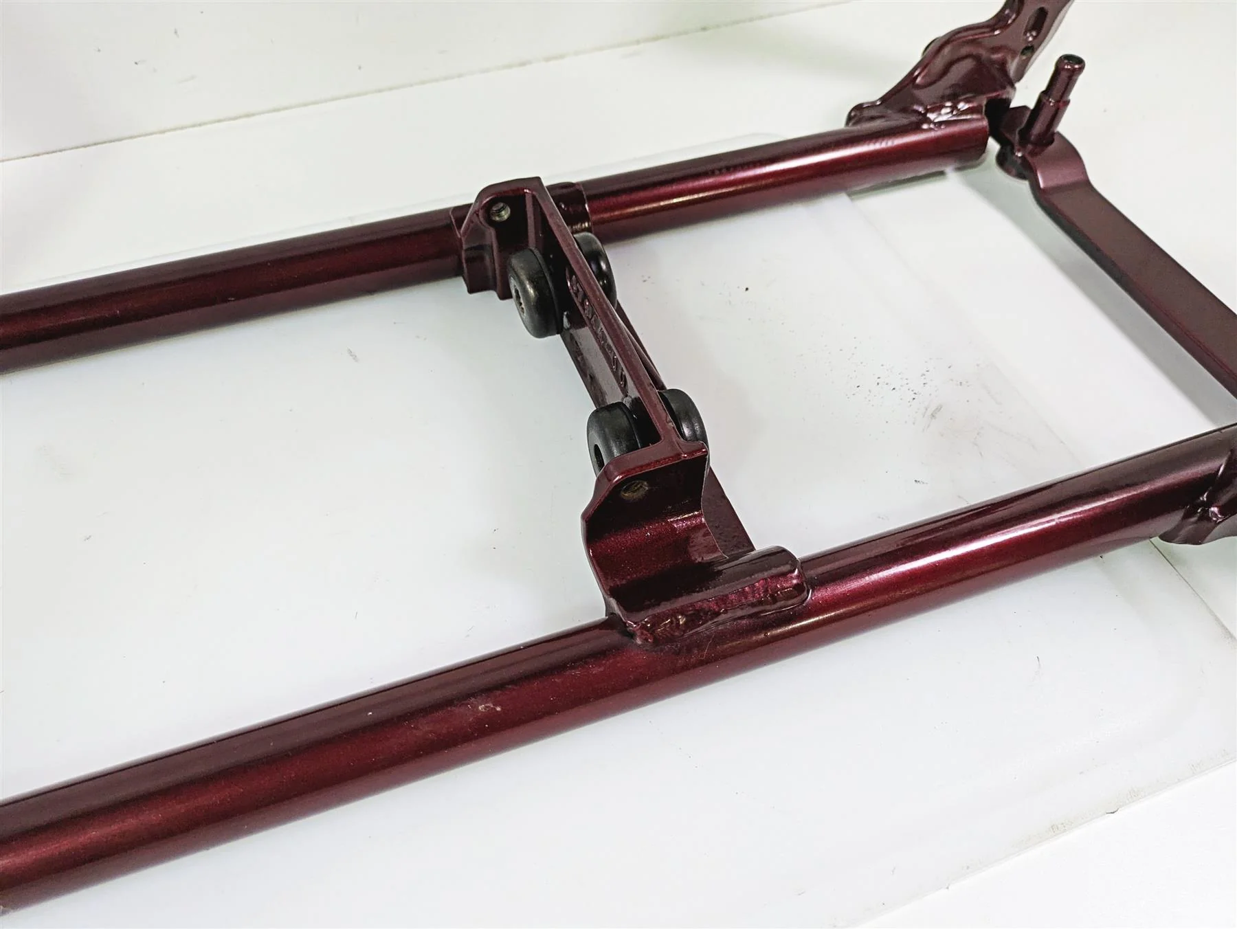 2008 Harley FXCWC Softail Rocker Frame Chassis + Swingarm Red Pearl With Salvage Texas Title 47167-08COZ - Image 10