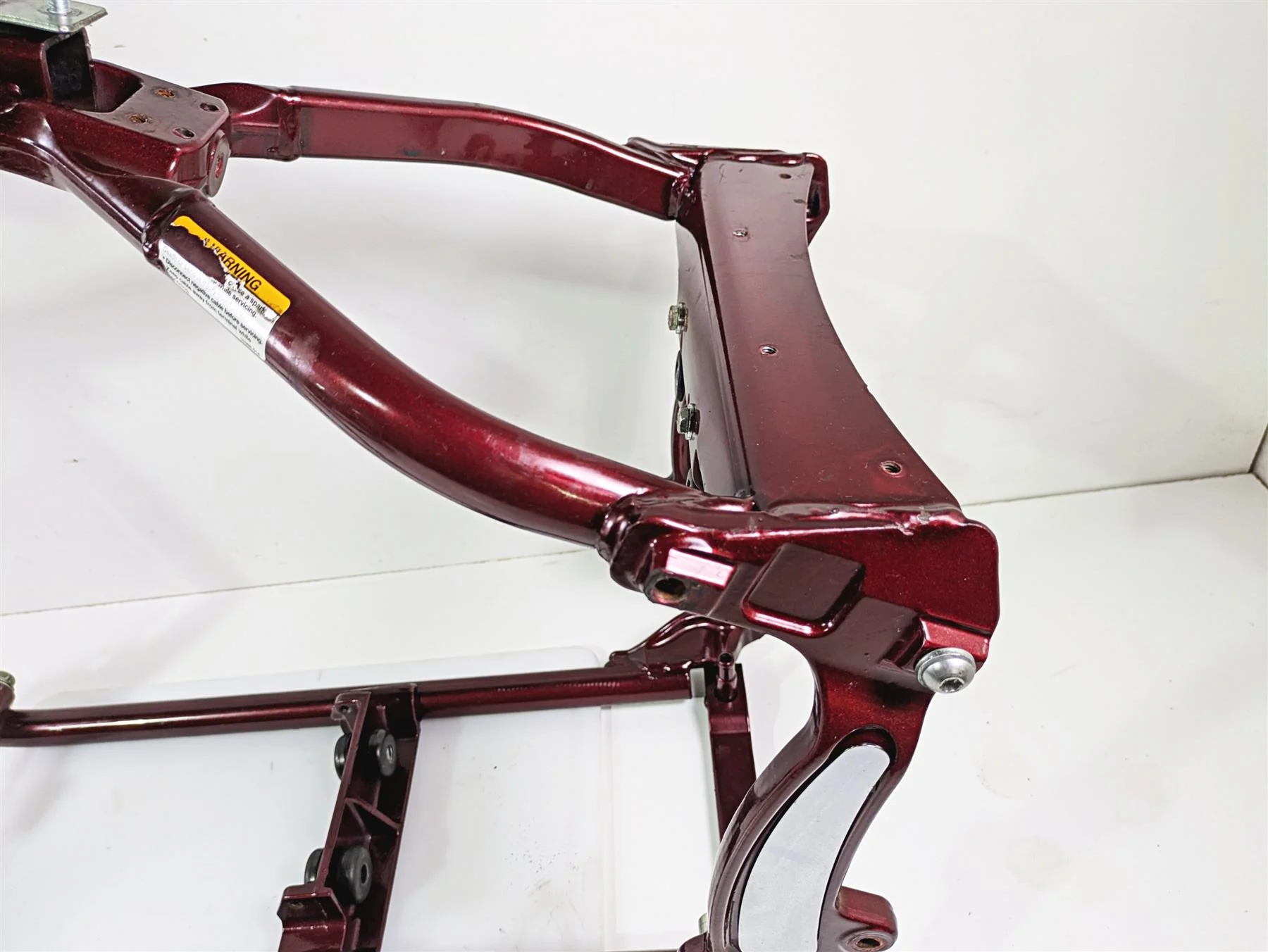 2008 Harley FXCWC Softail Rocker Frame Chassis + Swingarm Red Pearl With Salvage Texas Title 47167-08COZ - Image 11