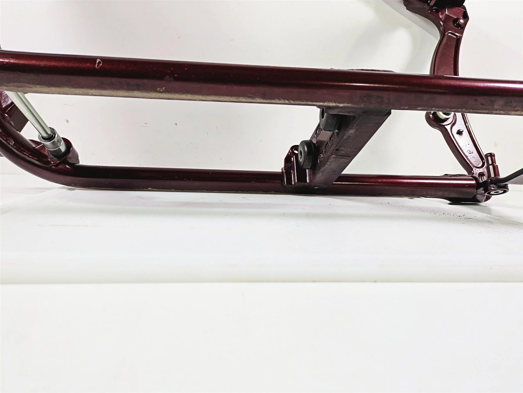 2008 Harley FXCWC Softail Rocker Frame Chassis + Swingarm Red Pearl With Salvage Texas Title 47167-08COZ - Image 12