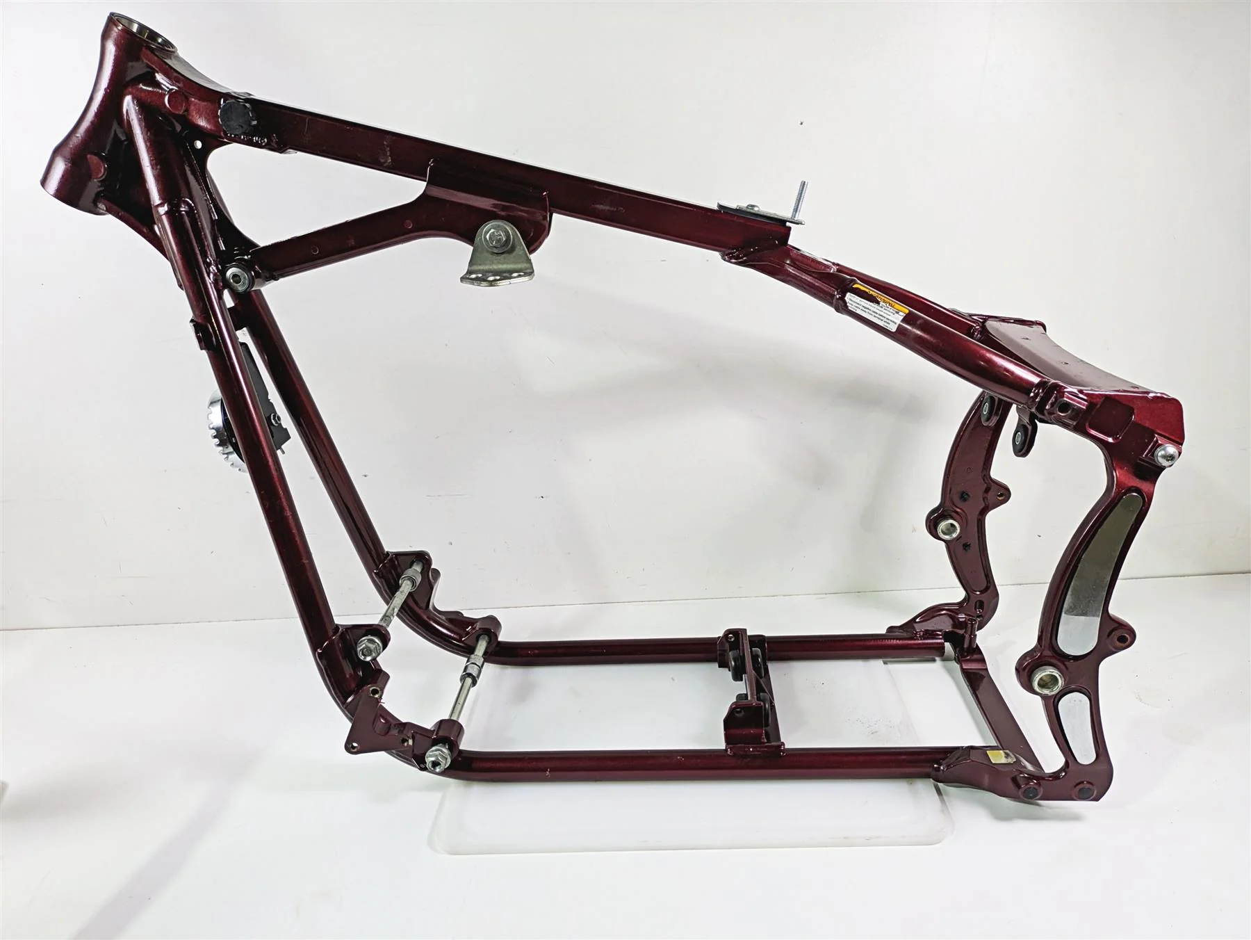 2008 Harley FXCWC Softail Rocker Frame Chassis + Swingarm Red Pearl With Salvage Texas Title 47167-08COZ - Image 9