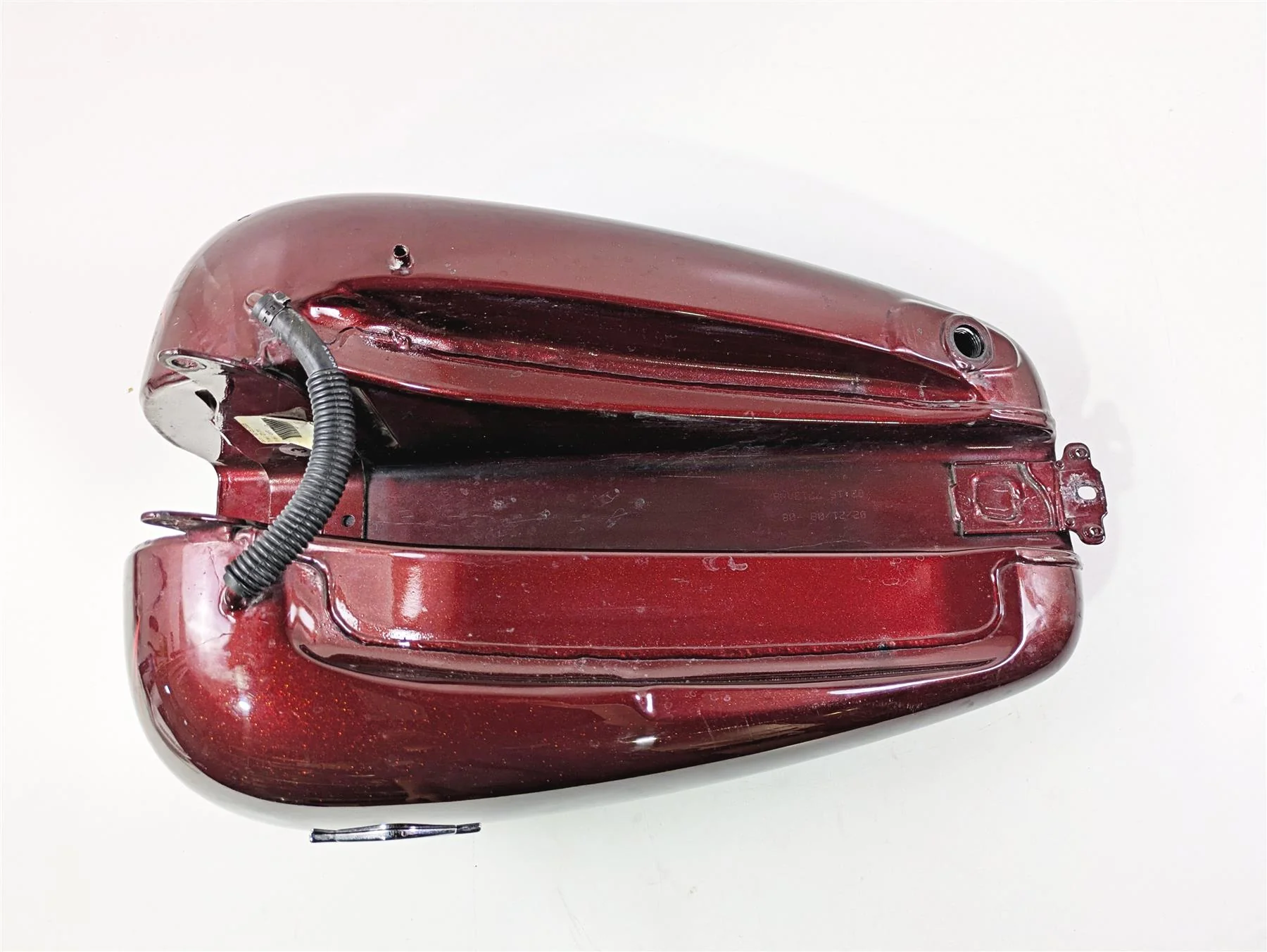 2008 Harley FXCWC Softail Rocker Fuel Gas Petrol Tank Crimson Red -Dent 62105-08 - Image 10